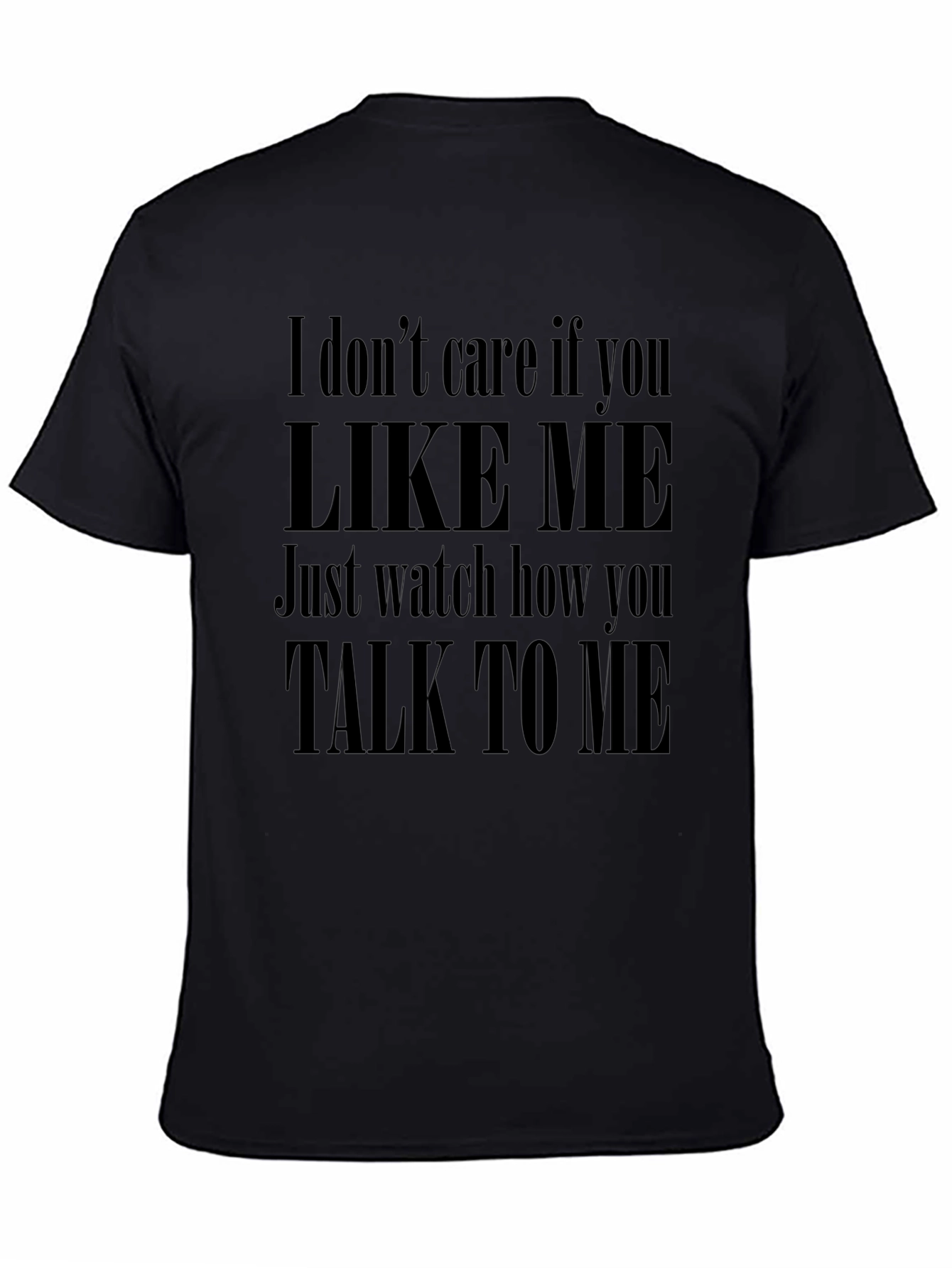 Mens Black Graphic Tee - Attitude Statement