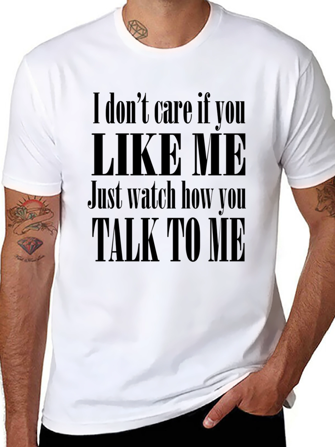 Mens Black Graphic Tee - Attitude Statement