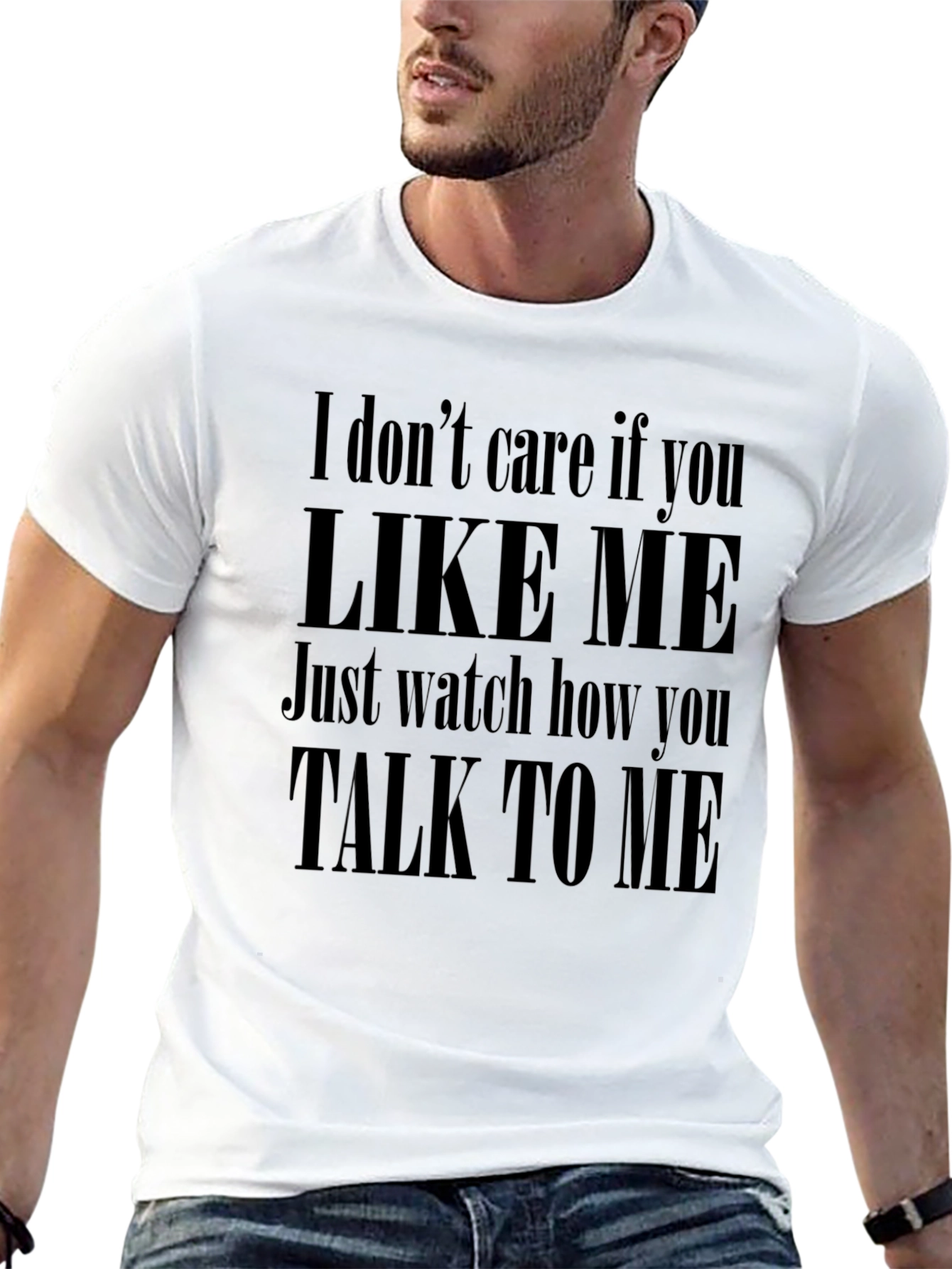 Mens Black Graphic Tee - Attitude Statement
