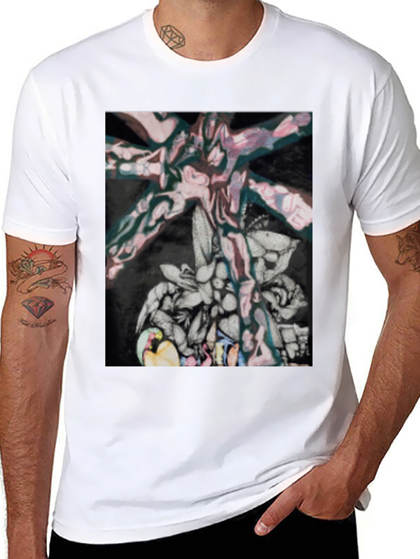 Abstract Art Graphic Tee - Modern Casual Wear