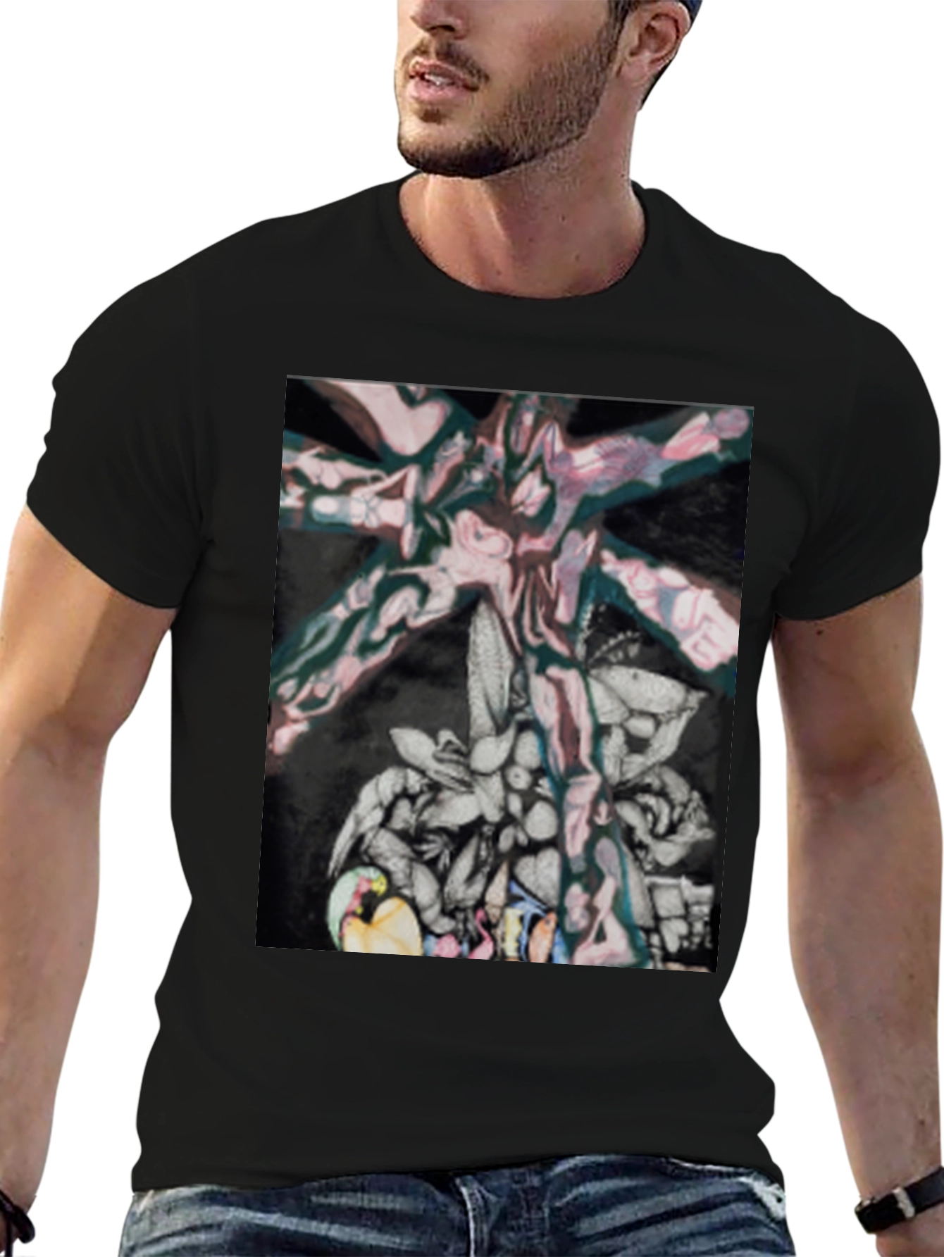 Abstract Art Graphic Tee - Modern Casual Wear