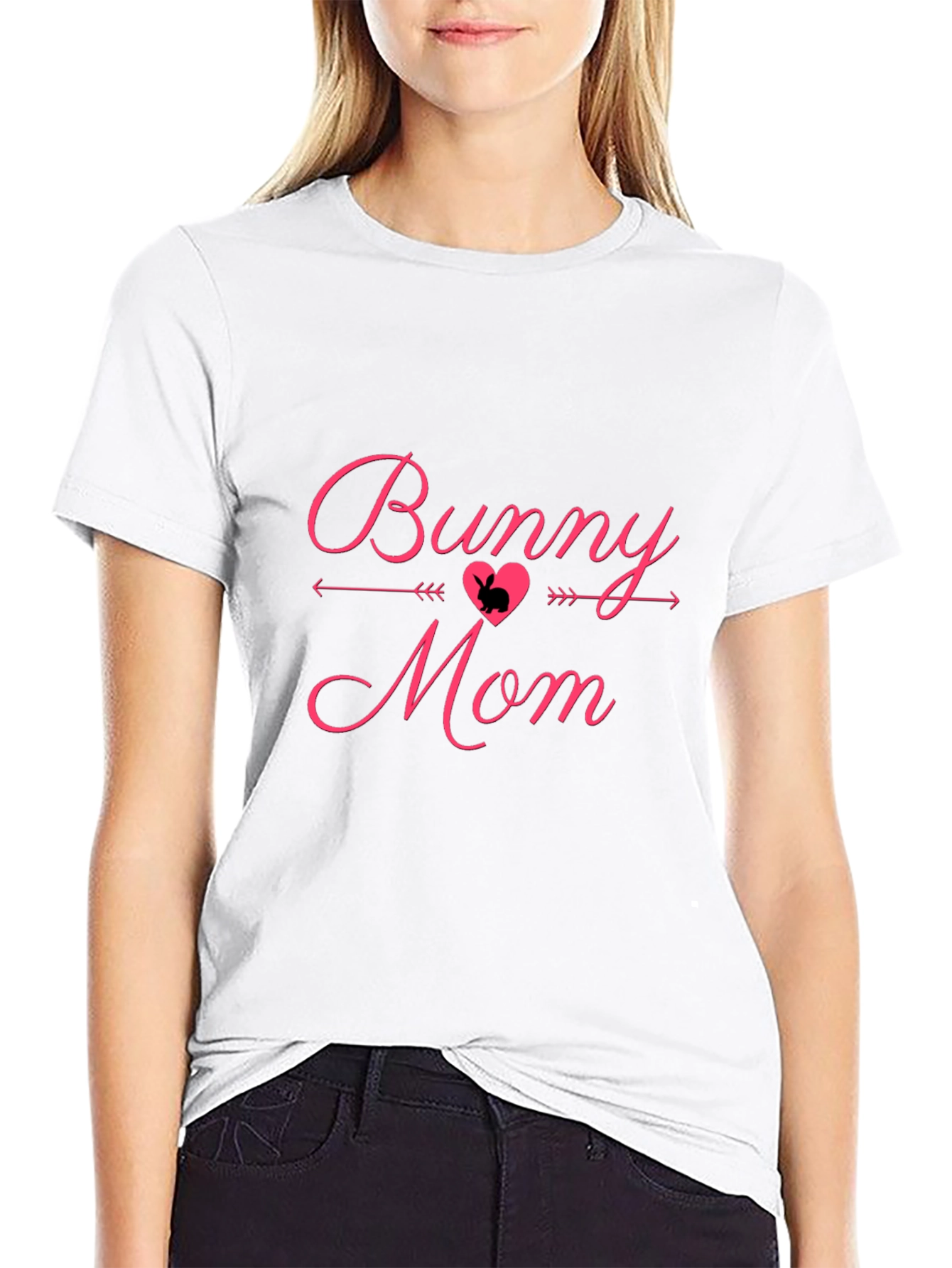 Bunny Mom Black Graphic Tee
