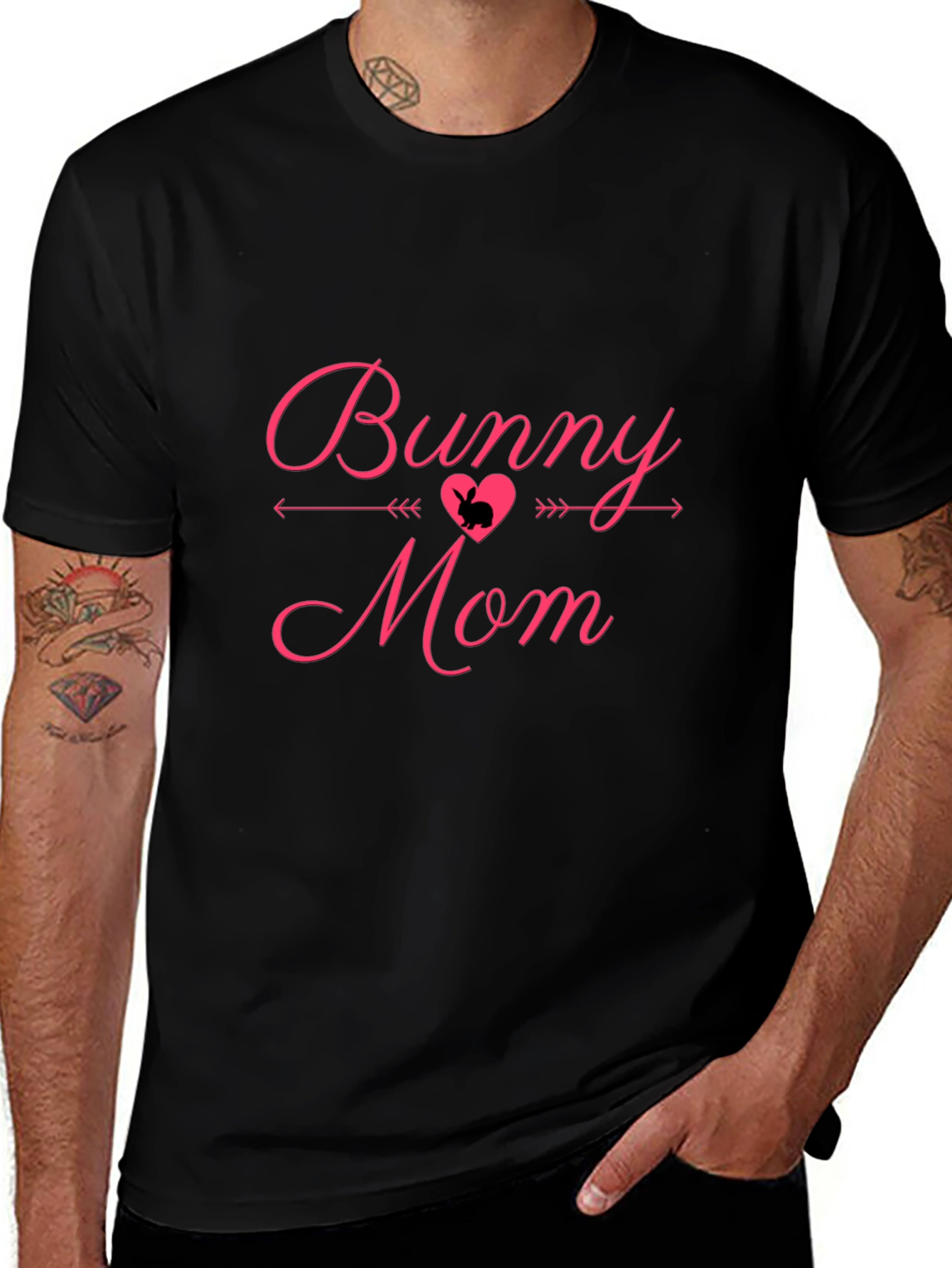 Bunny Mom Black Graphic Tee