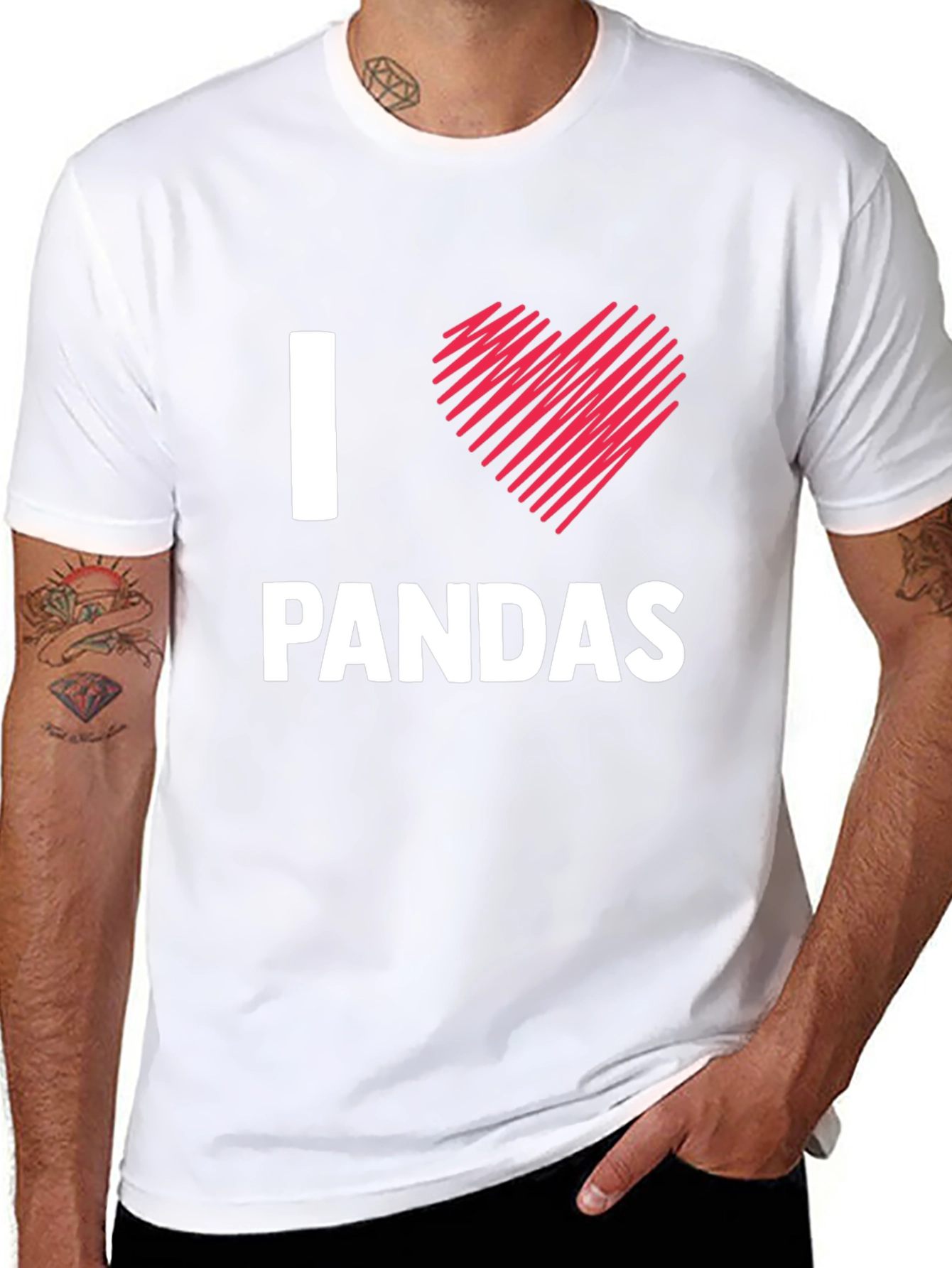 I Love Pandas T-Shirt - Cute Animal Tee