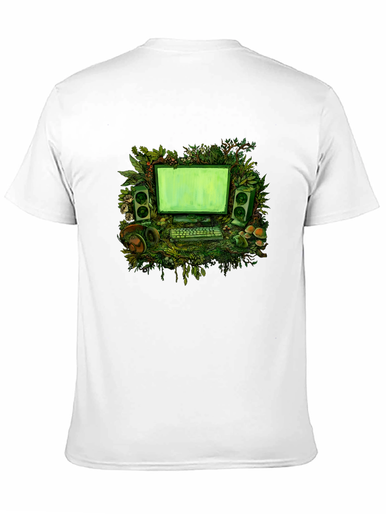 Nature Computer Graphic Tee - Black
