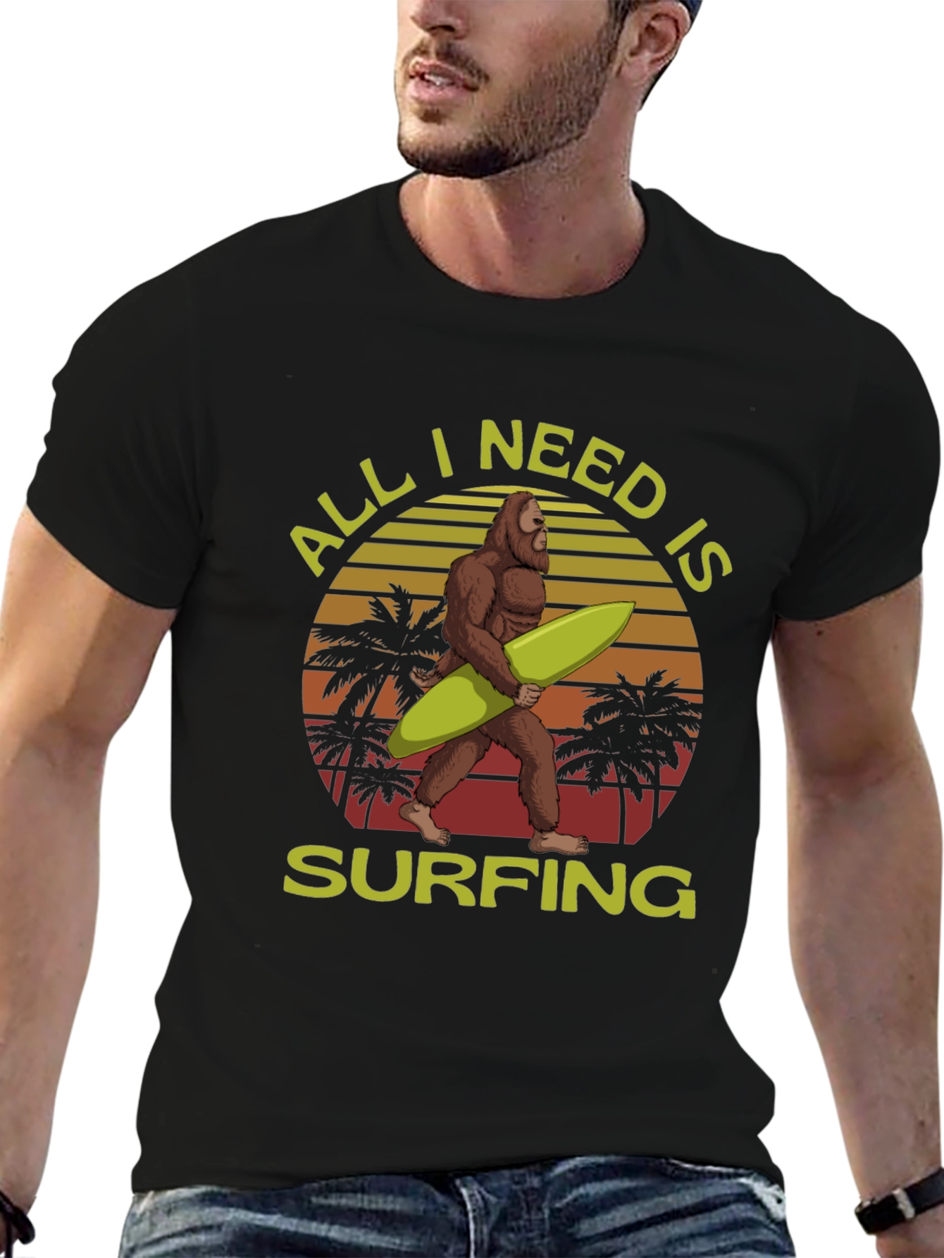 Sasquatch Surfing T-Shirt