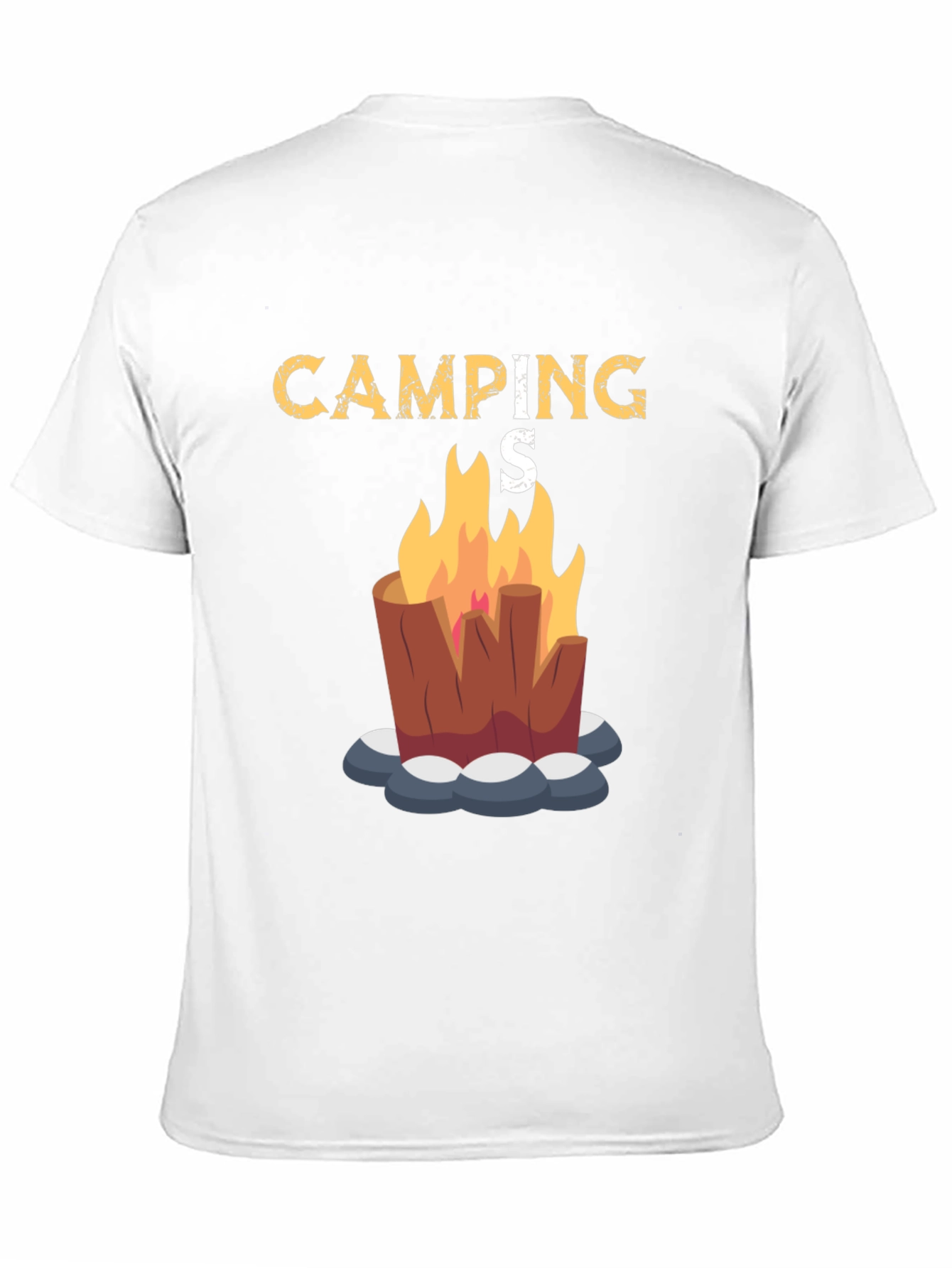 Camping Bonfire Graphic Tee - Black Unisex T-Shirt