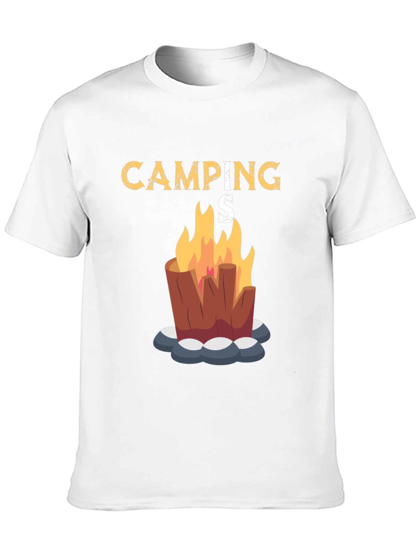 Camping Bonfire Graphic Tee - Black Unisex T-Shirt