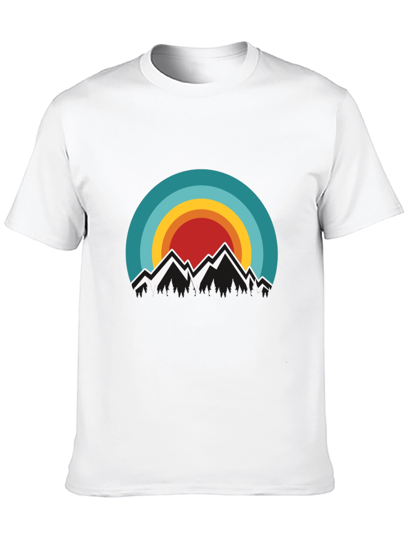 Retro Mountainscape Graphic Tee
