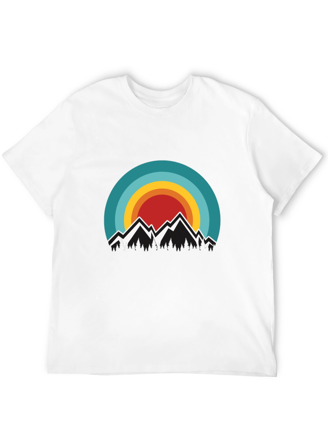 Retro Mountainscape Graphic Tee