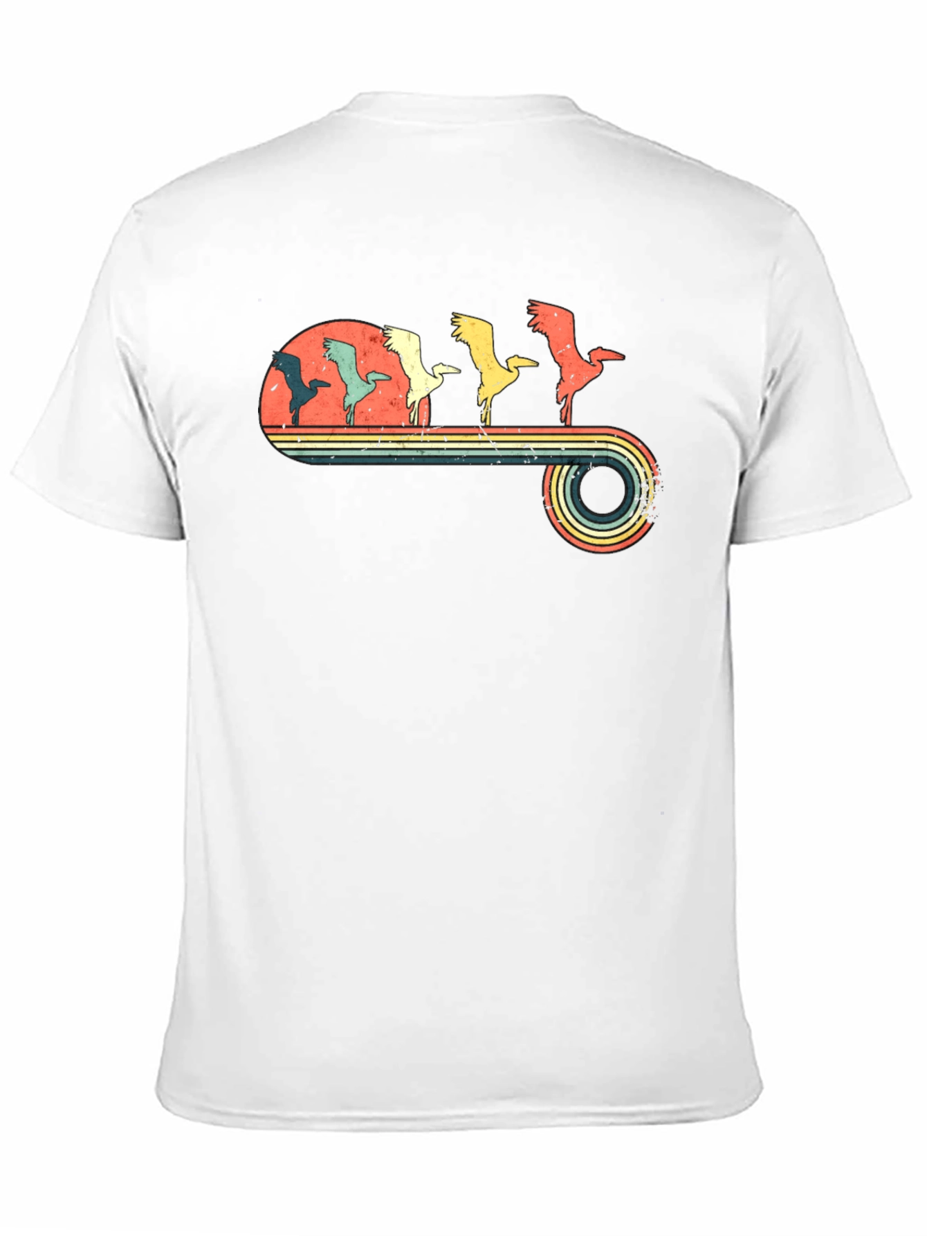 Retro Crane Sunset Graphic Tee