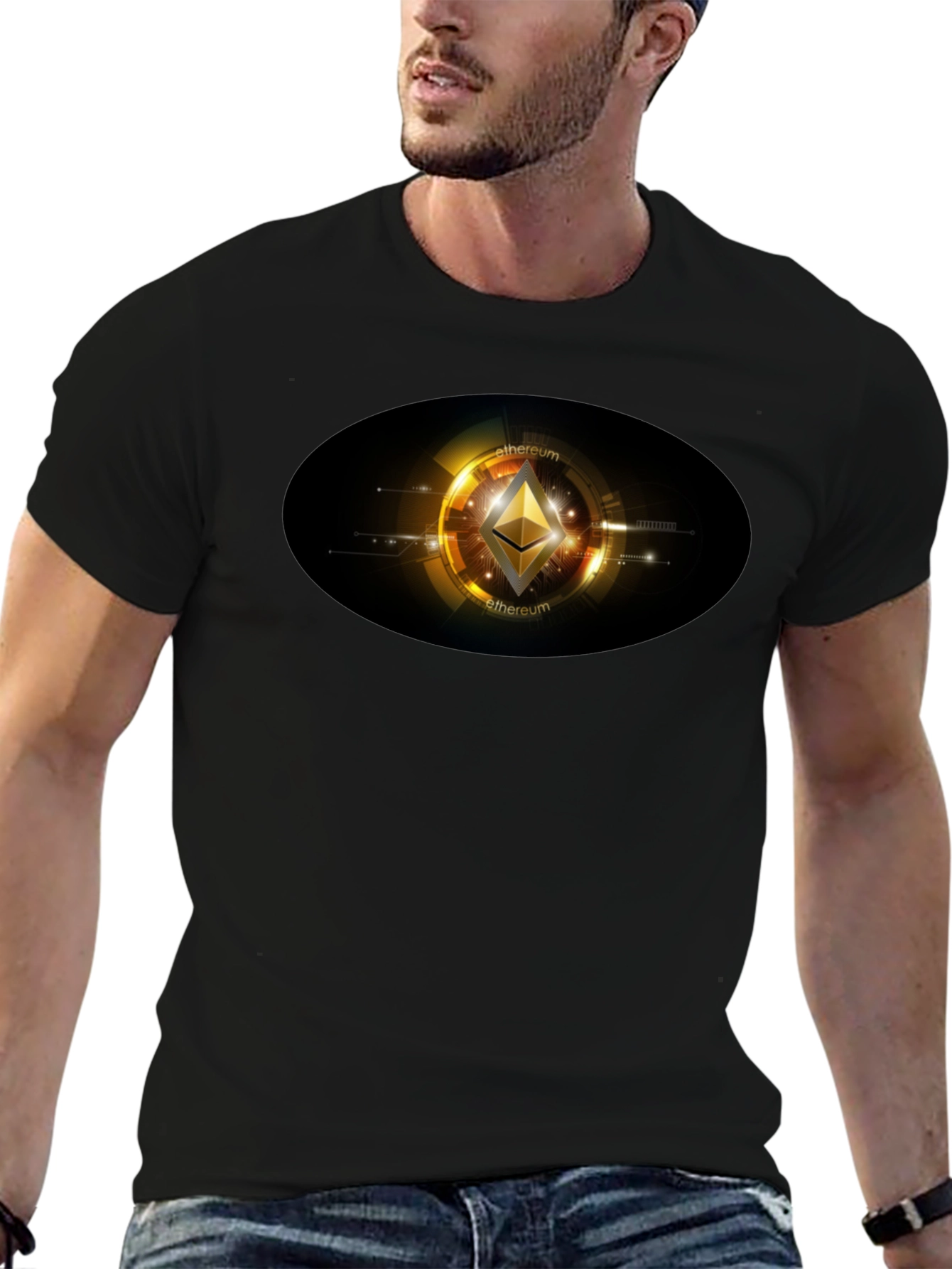 Ethereum Crypto Graphic Black T-Shirt