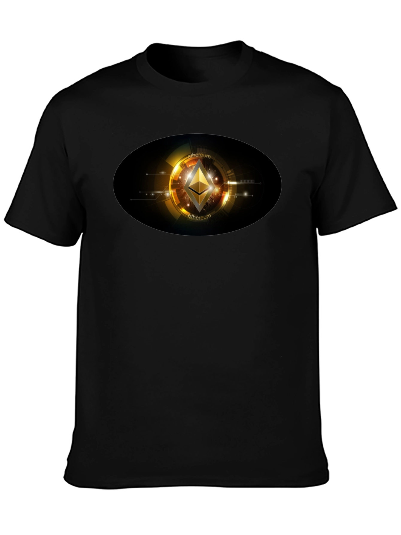 Ethereum Crypto Graphic Black T-Shirt