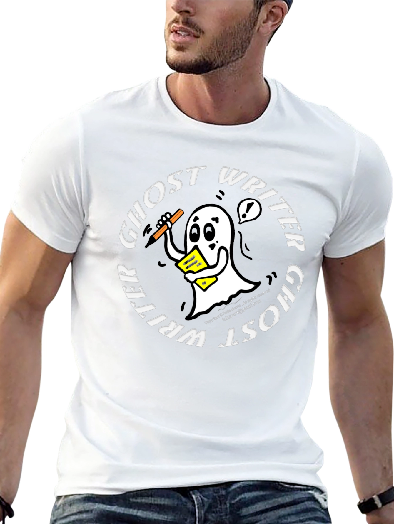 Ghost Writer T-Shirt - Funny Writing Apparel