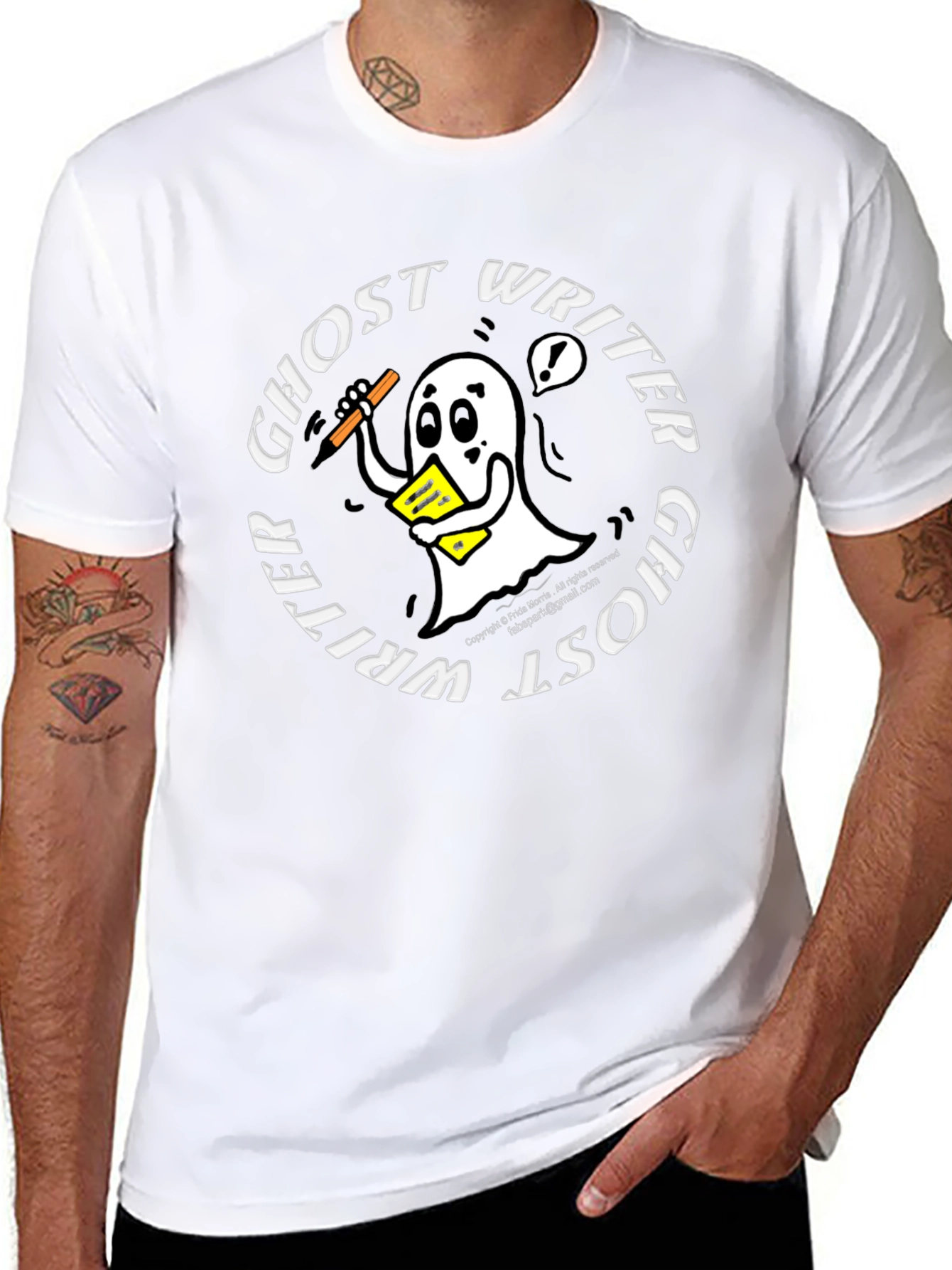 Ghost Writer T-Shirt - Funny Writing Apparel