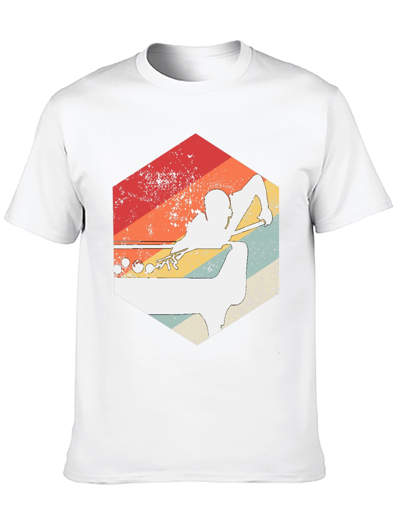 Retro Billiards Player Graphic Tee