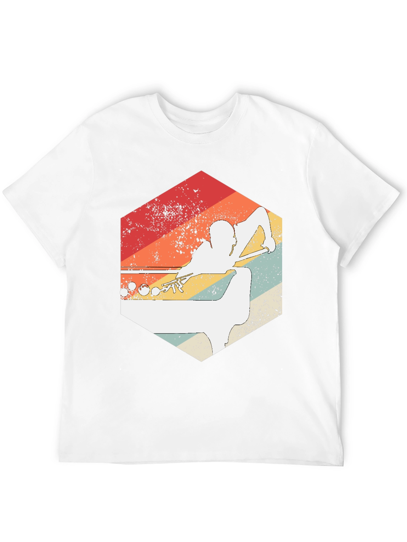 Retro Billiards Player Graphic Tee