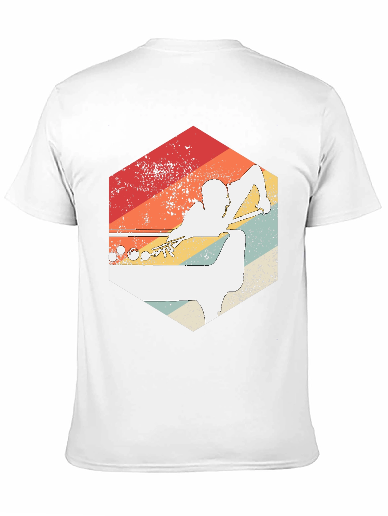 Retro Billiards Player Graphic Tee
