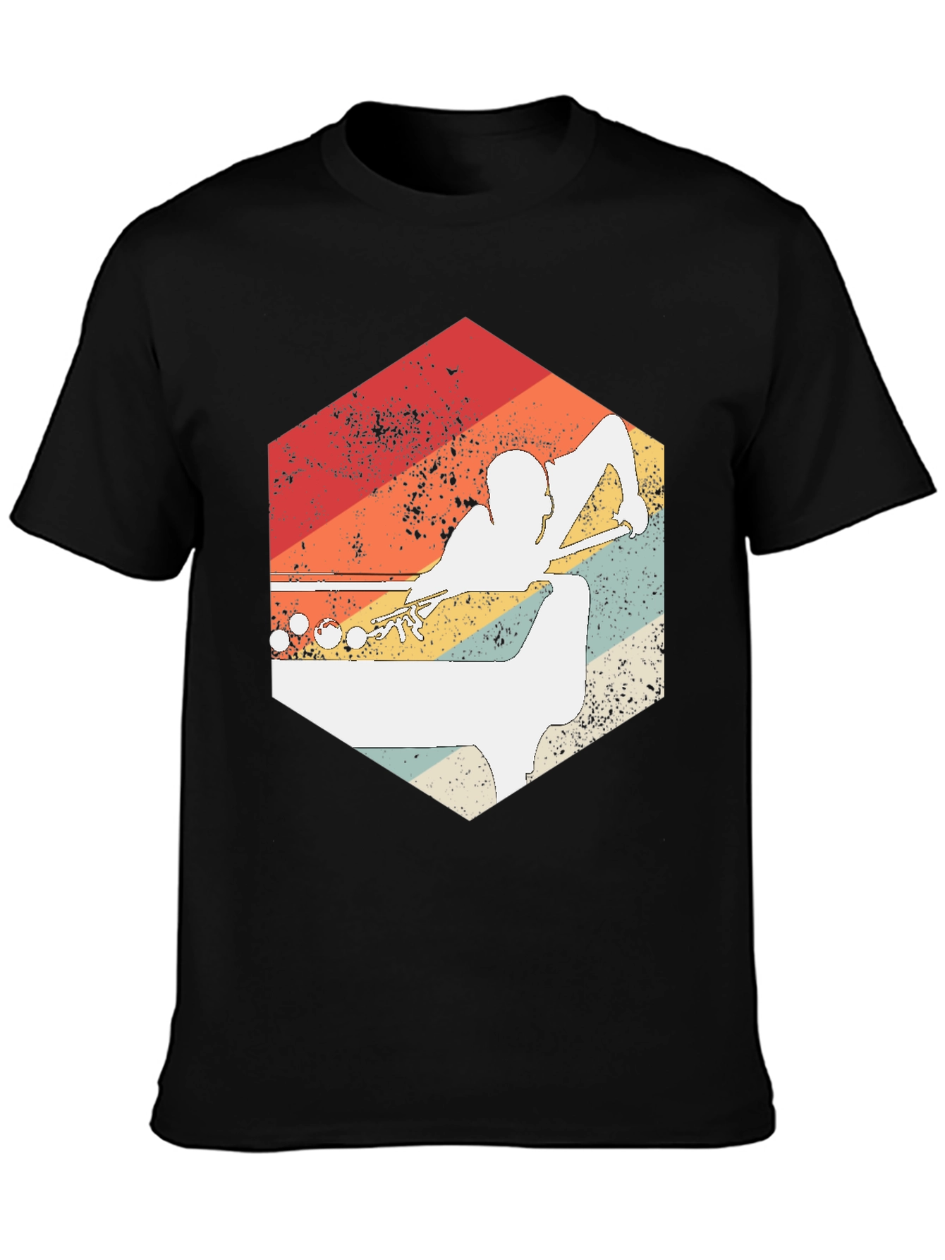 Retro Billiards Player Graphic Tee