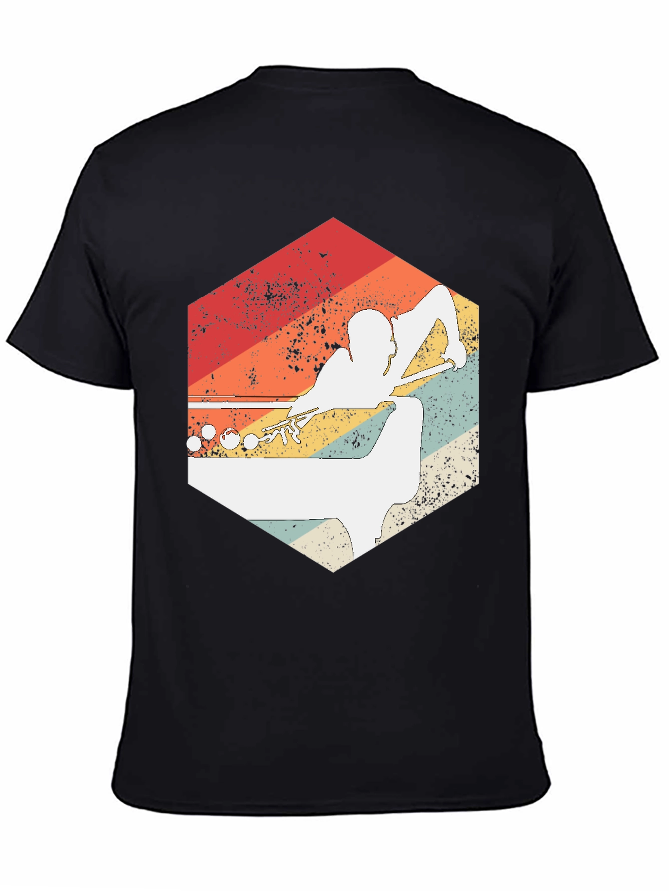 Retro Billiards Player Graphic Tee