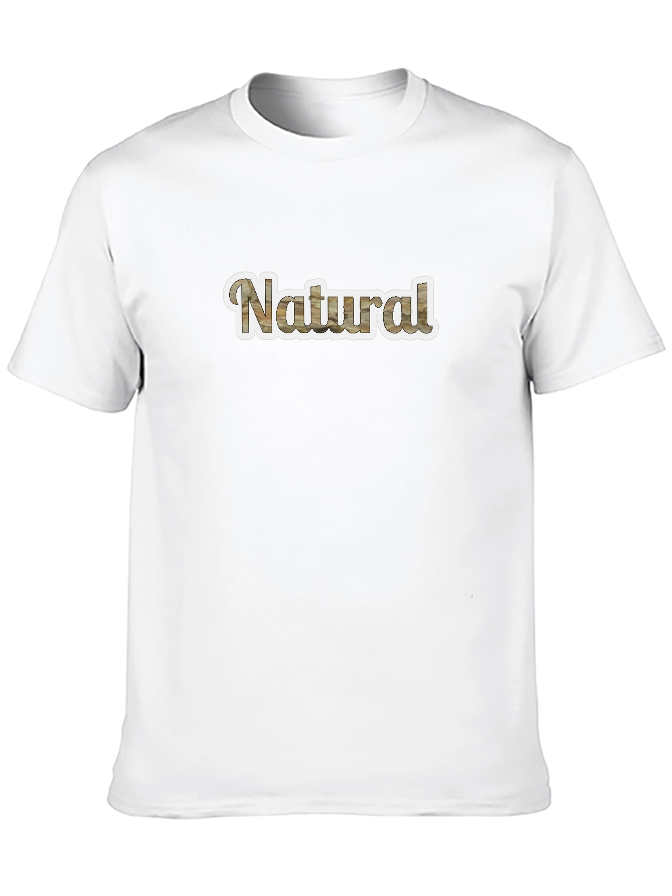 Natural Wood Grain Style Mens T-Shirt