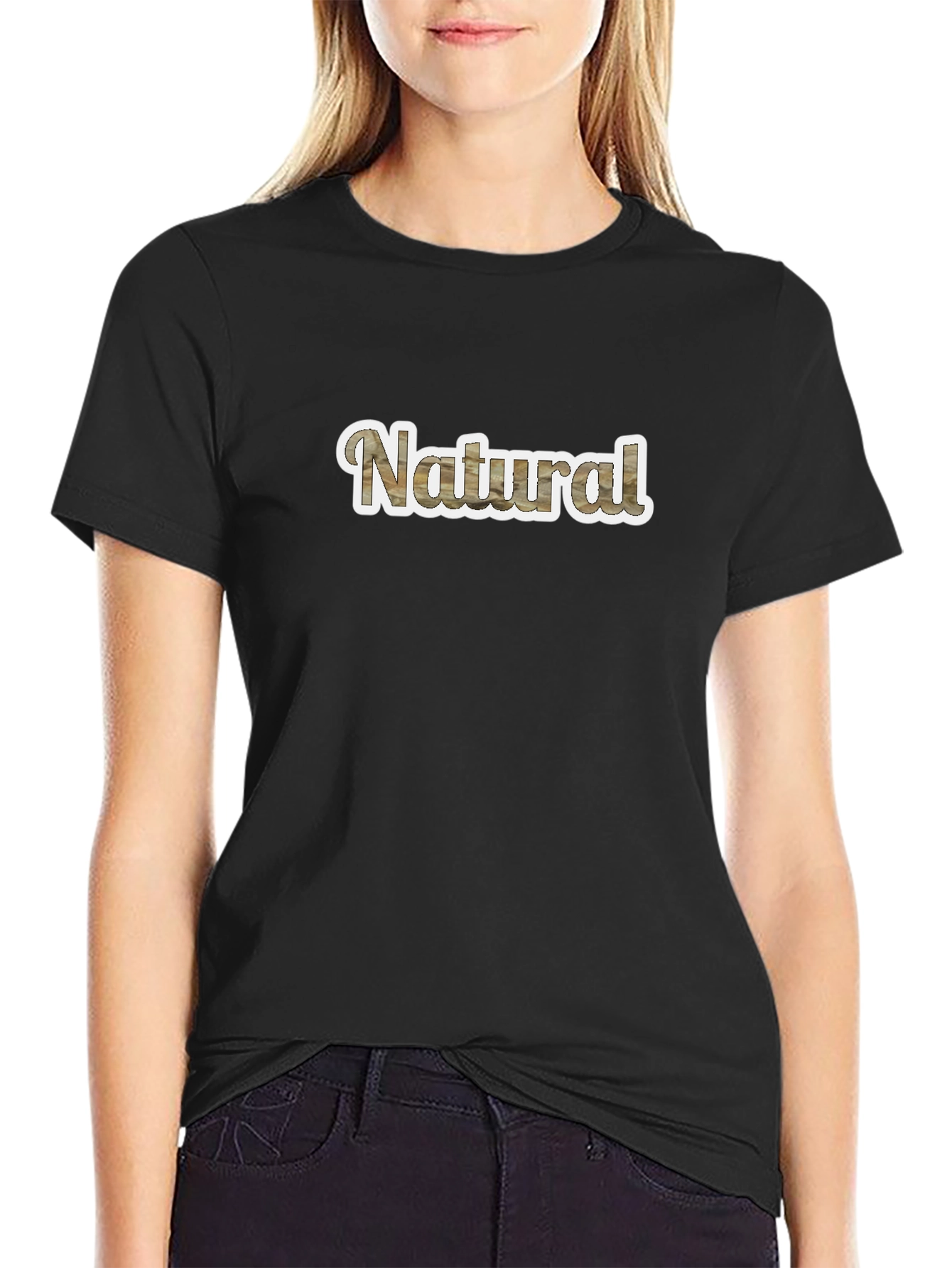 Natural Wood Grain Style Mens T-Shirt