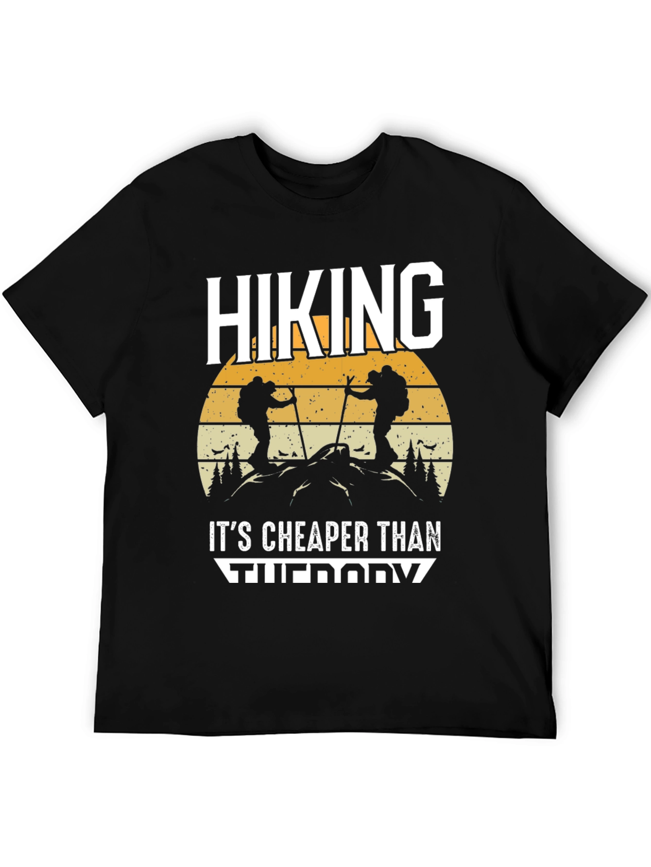 Hiking Cheaper Than Therapy Graphic T-Shirt