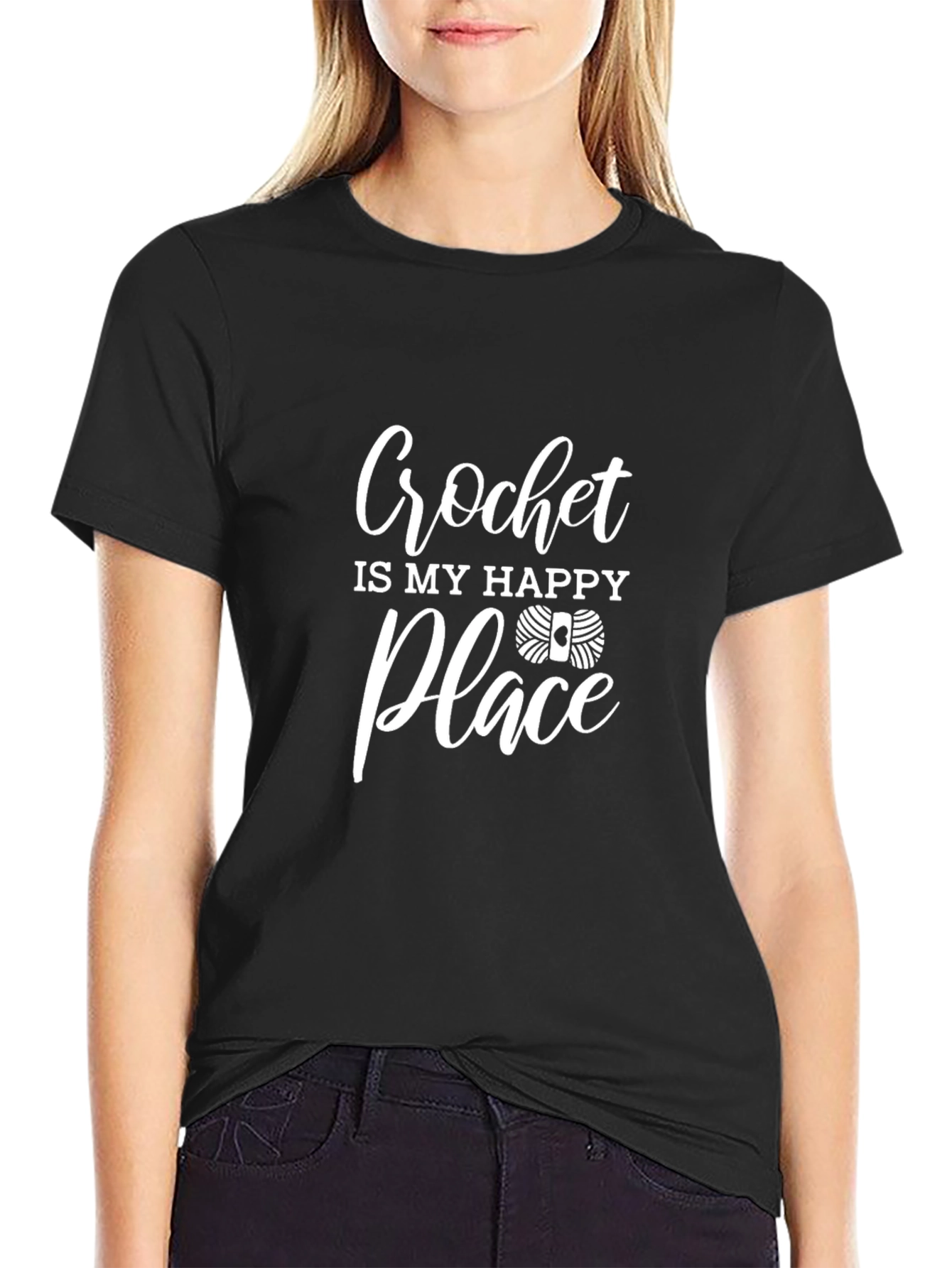 Crochet is My Happy Place Graphic Tee