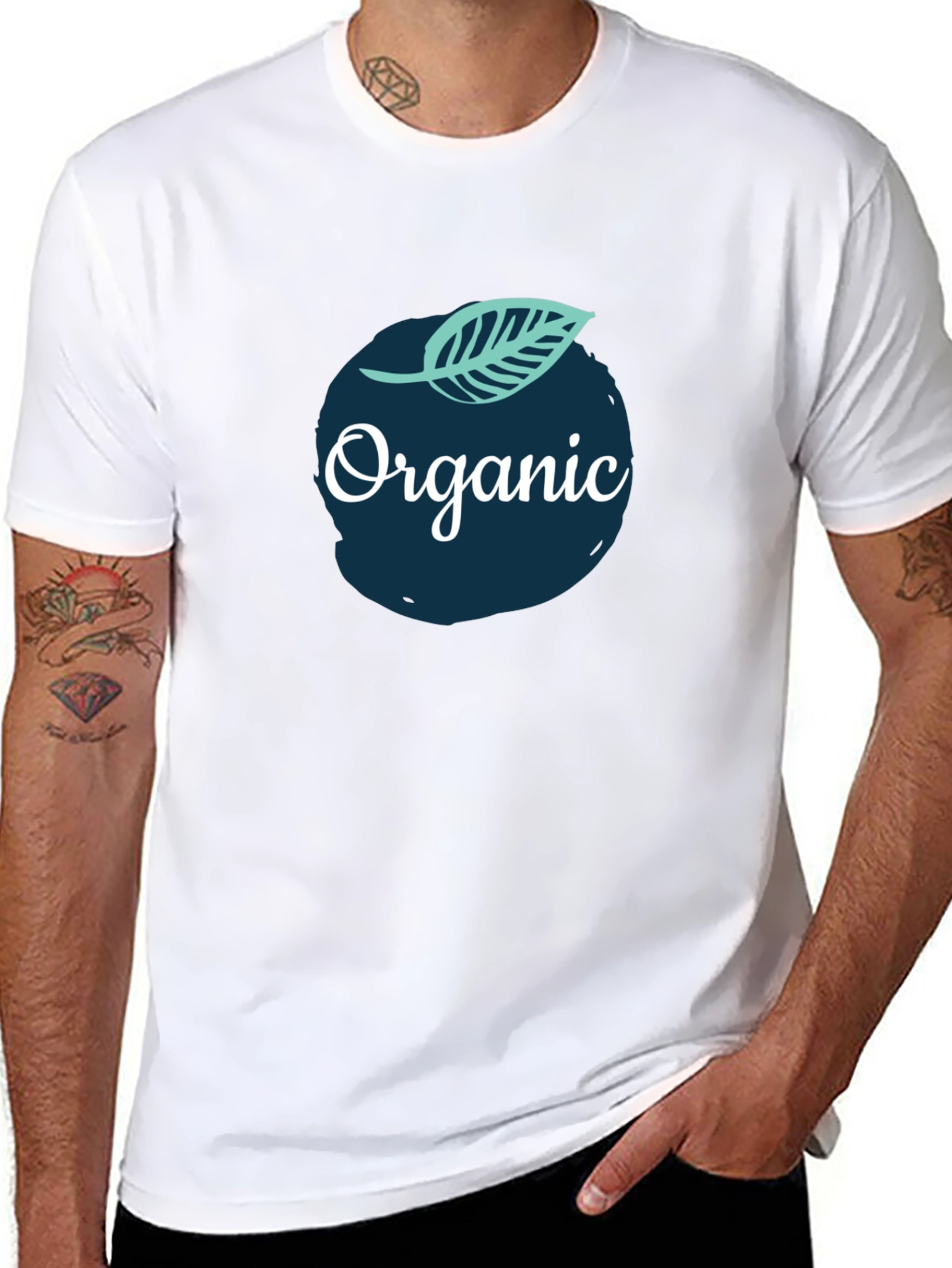 Organic Graphic Tee - Black Cotton T-Shirt