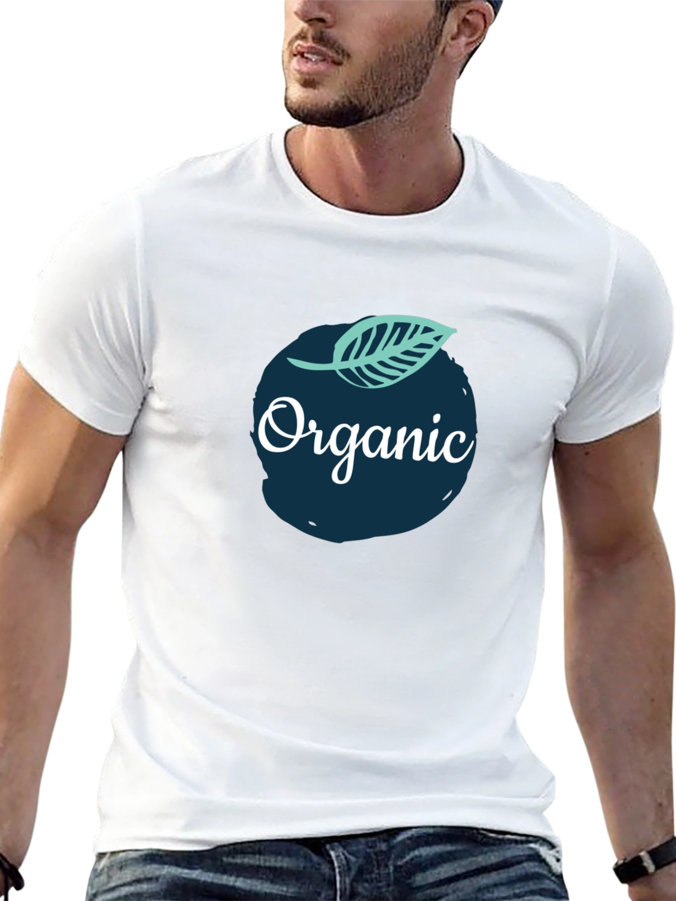 Organic Graphic Tee - Black Cotton T-Shirt