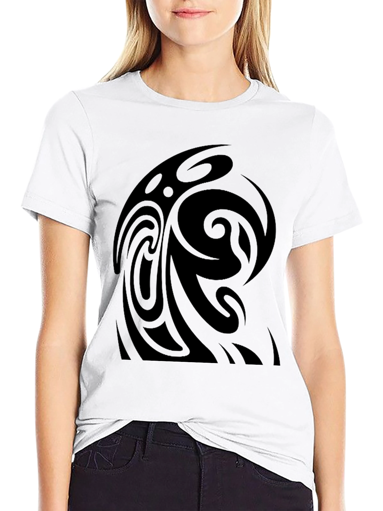 Tribal Swirl Black T-Shirt