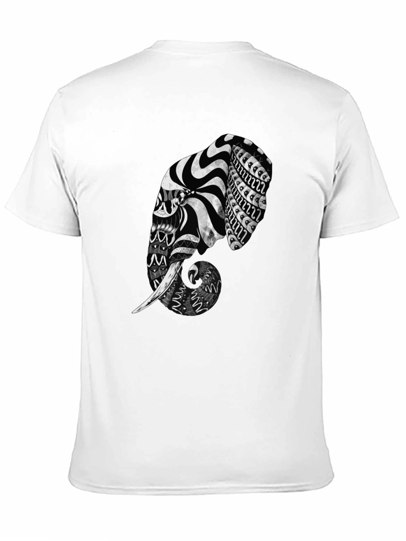 Elephant Art Black T-Shirt