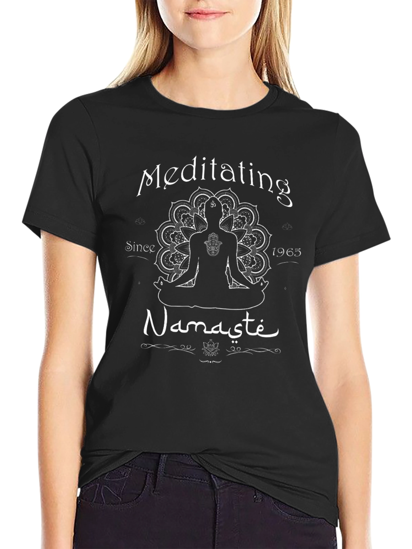 Meditating Namaste Graphic Tee