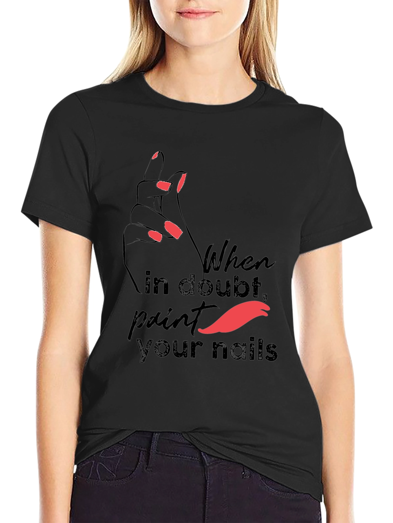 Trendy Paint Your Nails Graphic Tee