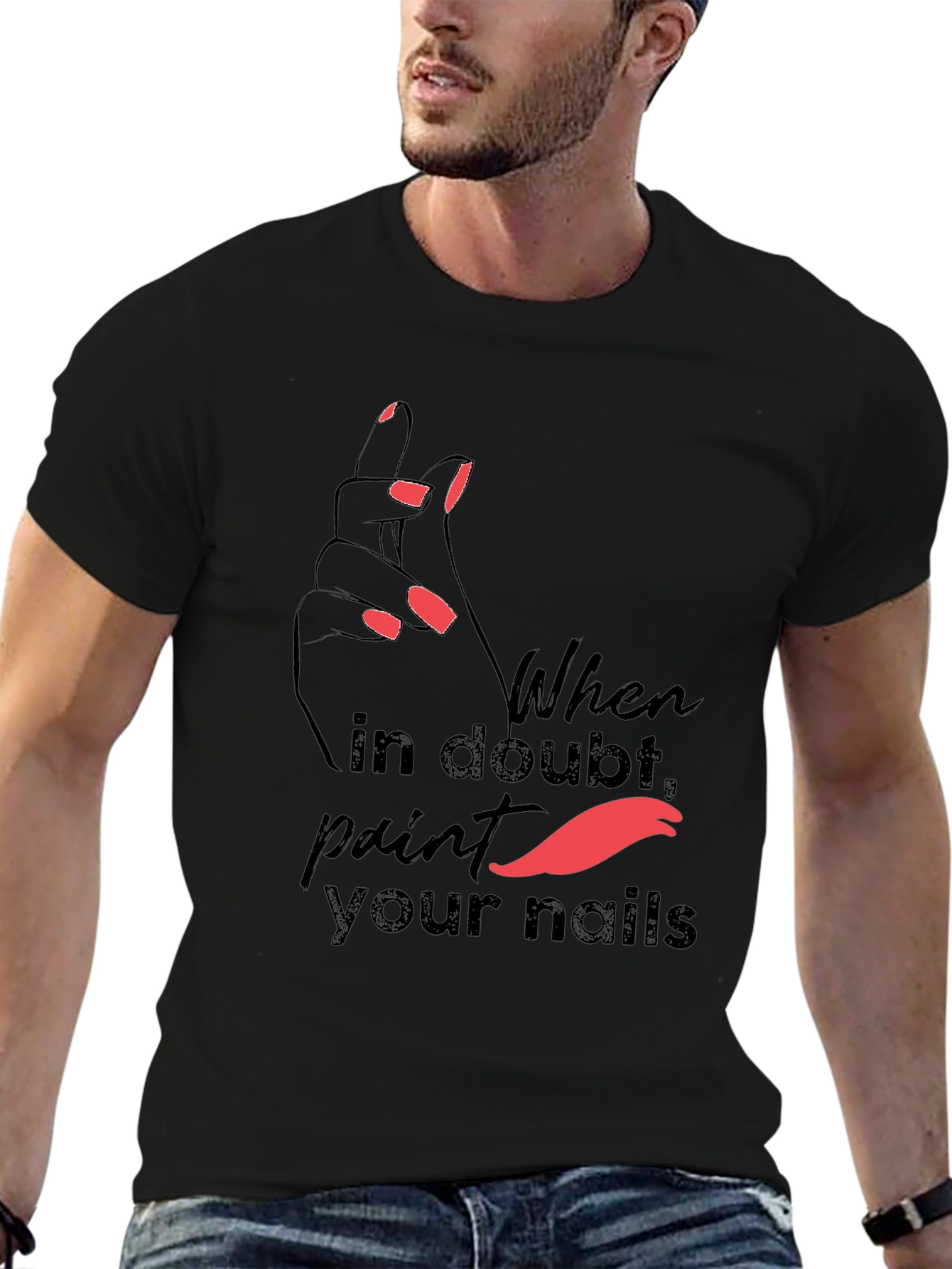 Trendy Paint Your Nails Graphic Tee