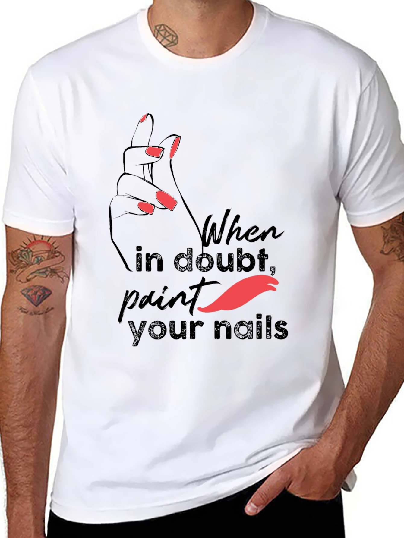 Trendy Paint Your Nails Graphic Tee