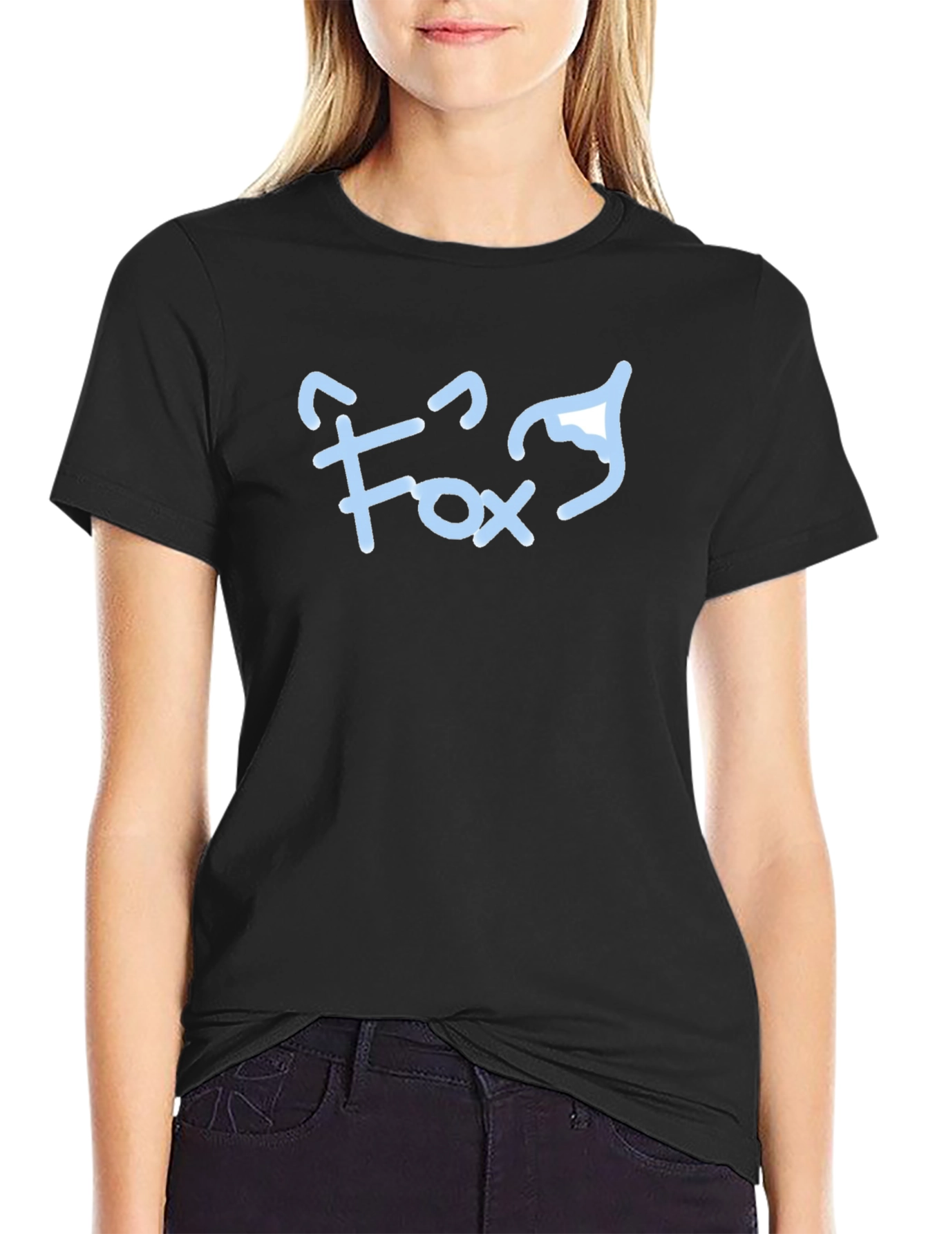 Fox Graphic Tee - Black Cotton Blend