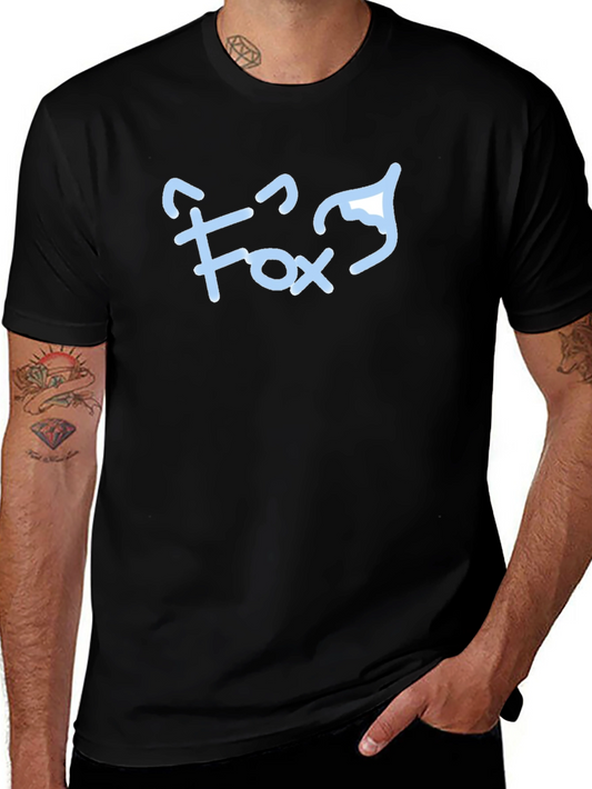Fox Graphic Tee - Black Cotton Blend