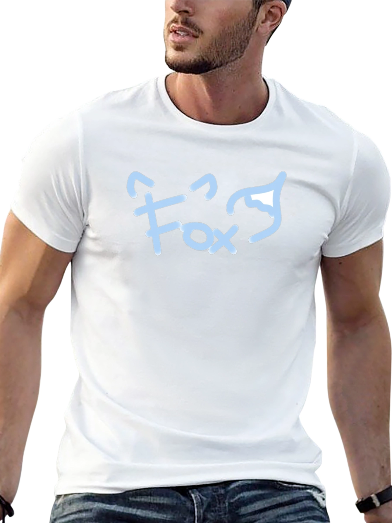 Fox Graphic Tee - Black Cotton Blend