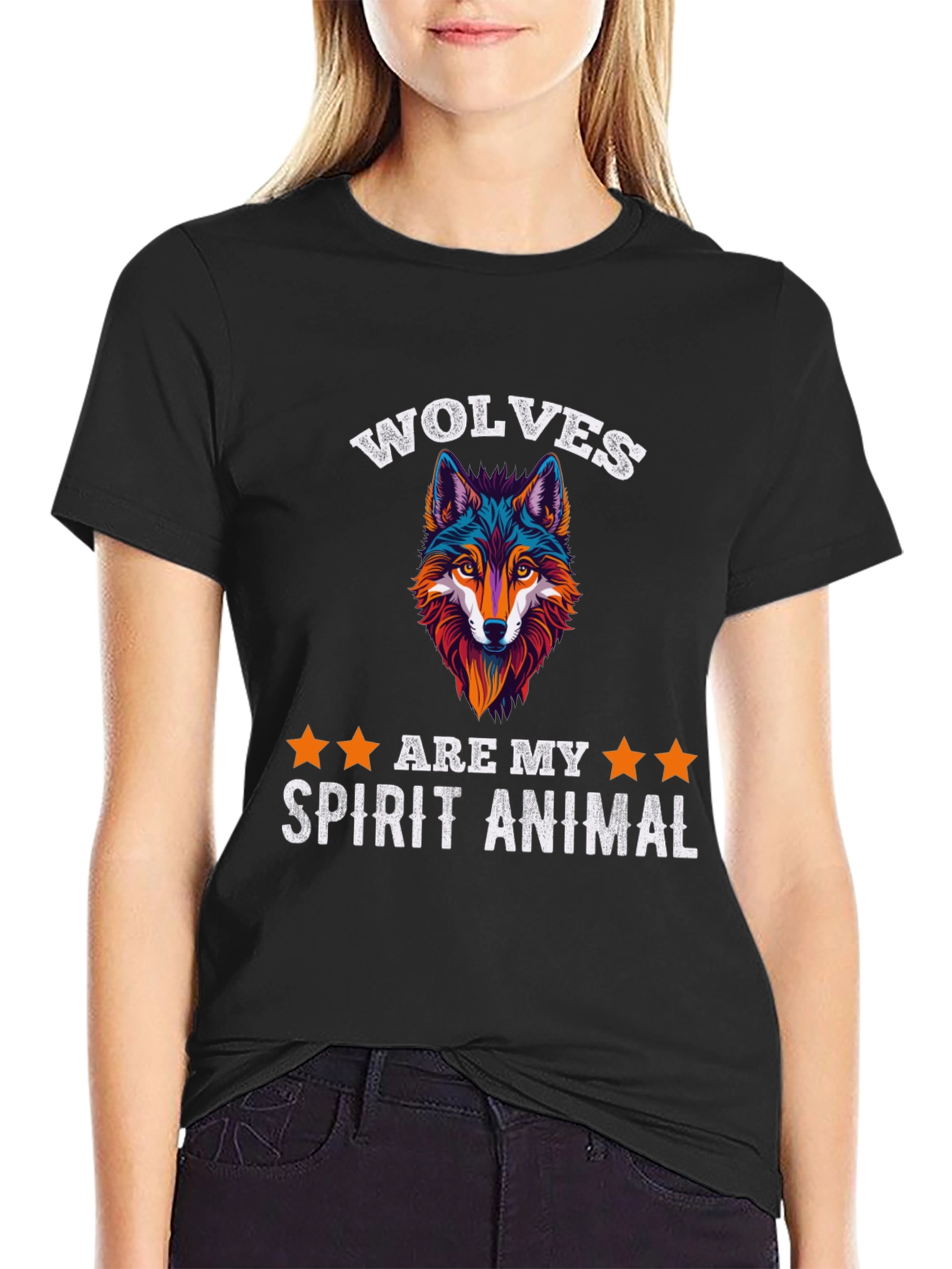 Wolf Spirit Animal Graphic Tee - Stylish Comfort