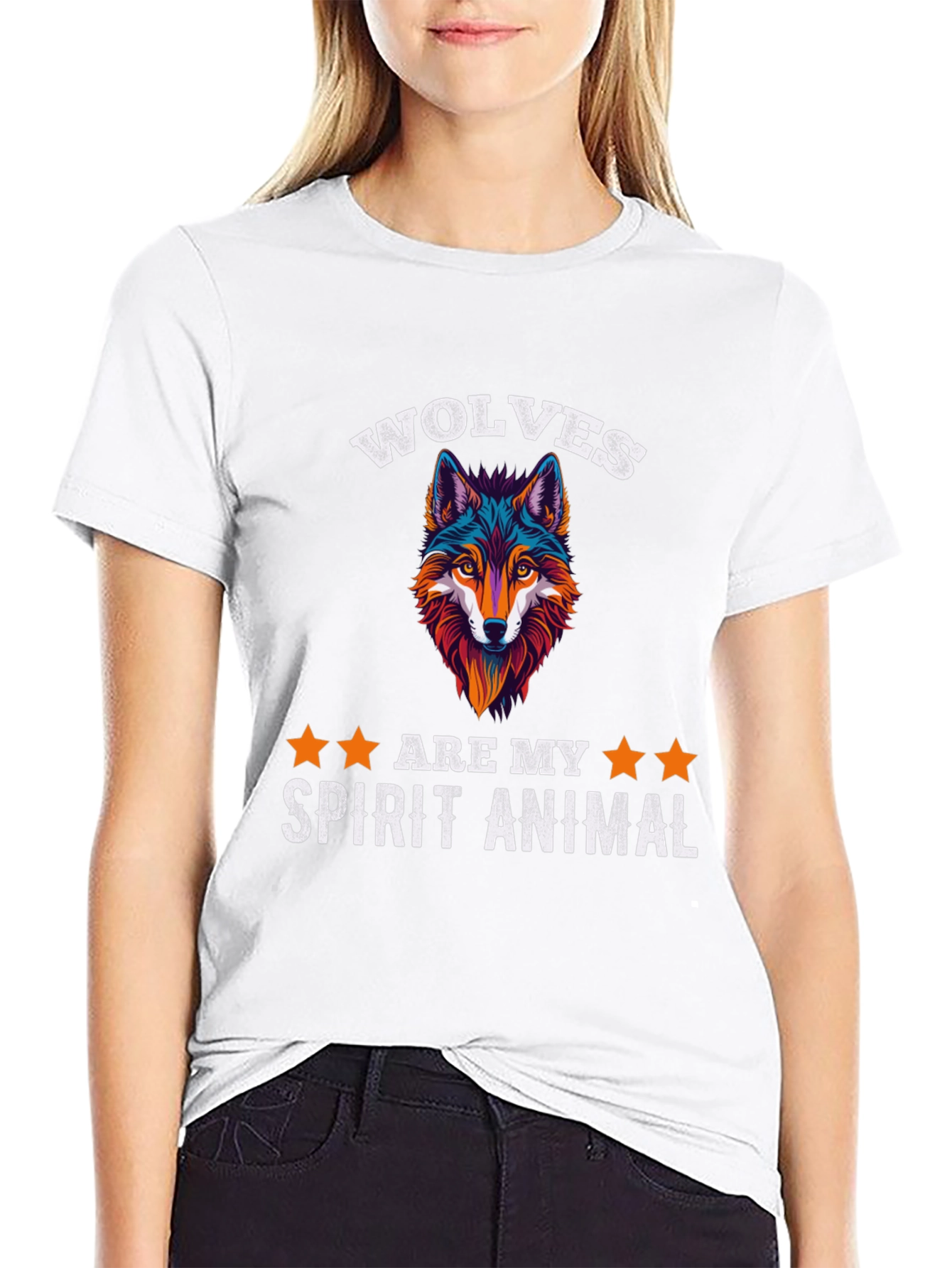 Wolf Spirit Animal Graphic Tee - Stylish Comfort