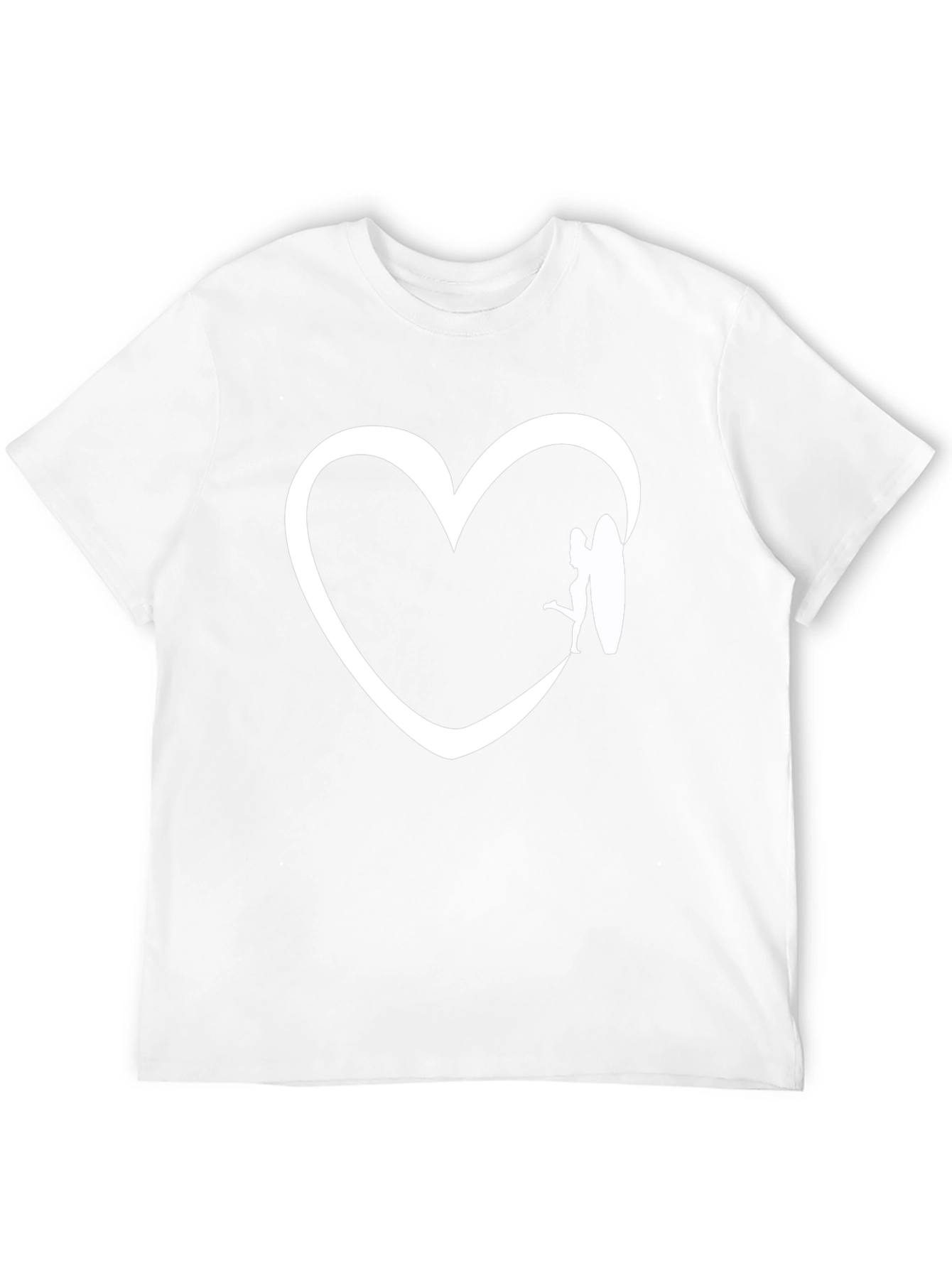Surfer Girl Heart Graphic Tee - Black