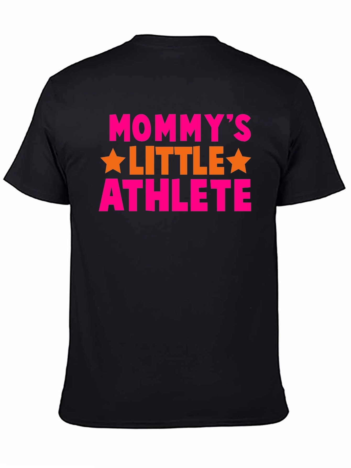 Mommys Little Athlete Black Graphic T-Shirt