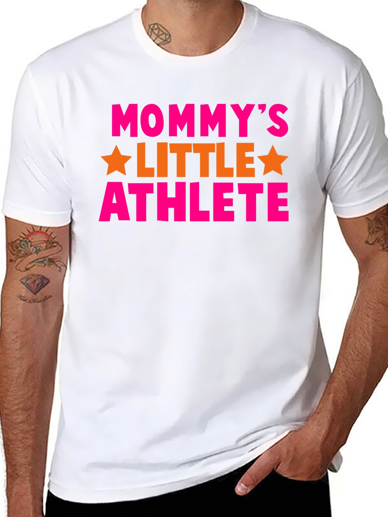 Mommys Little Athlete Black Graphic T-Shirt