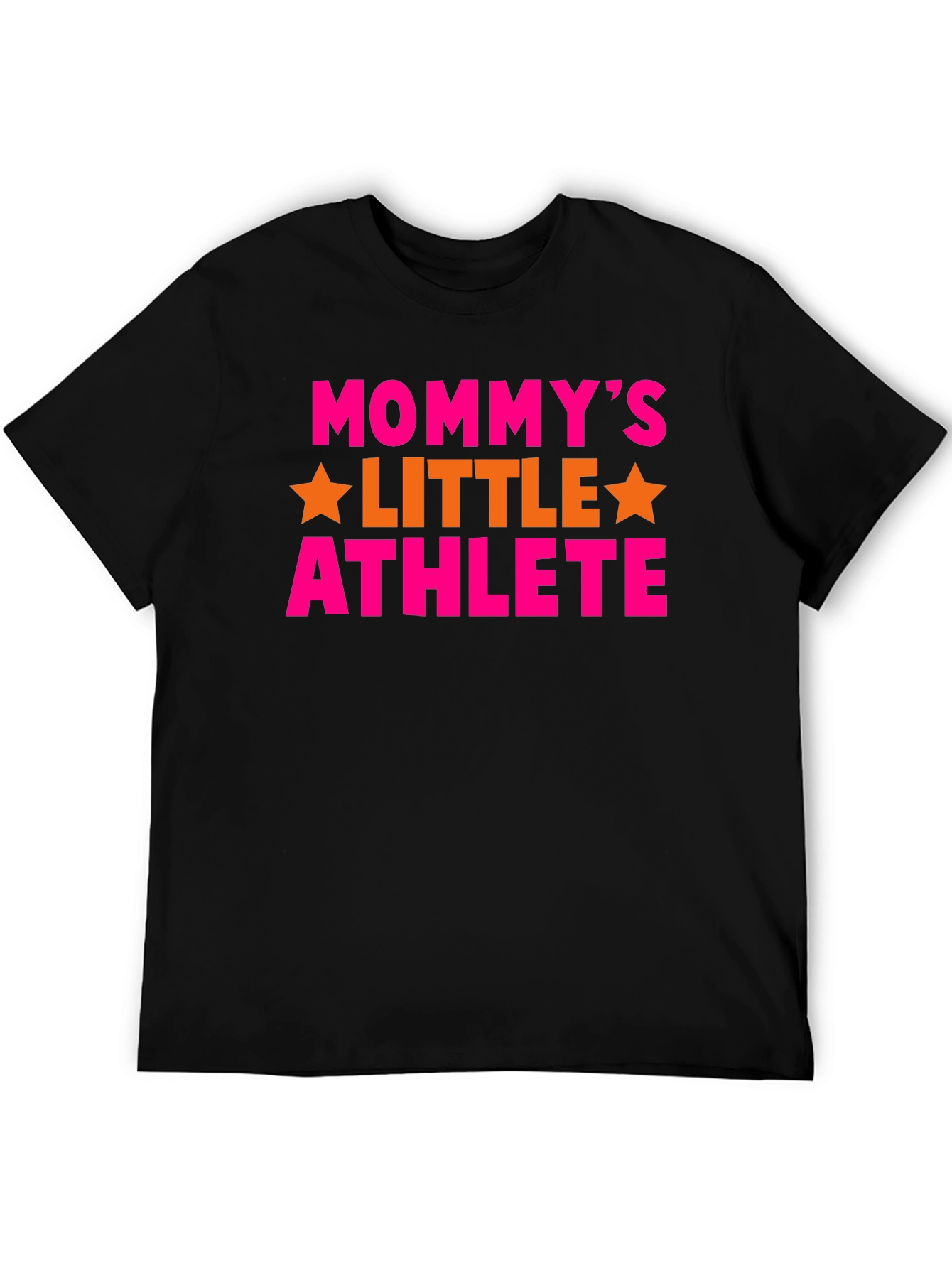 Mommys Little Athlete Black Graphic T-Shirt