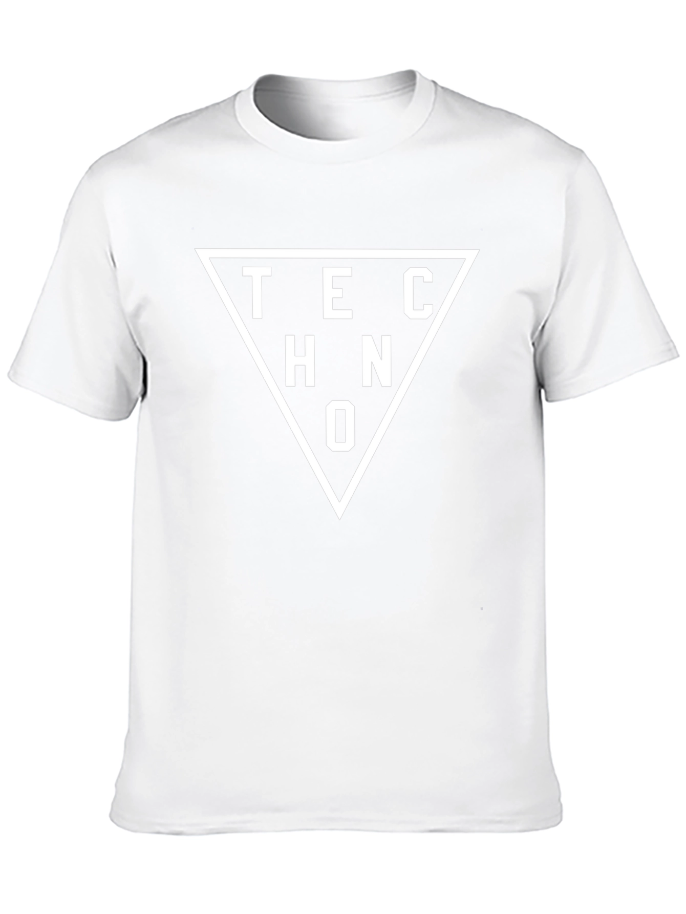 Techno Triangle Graphic Black T-Shirt
