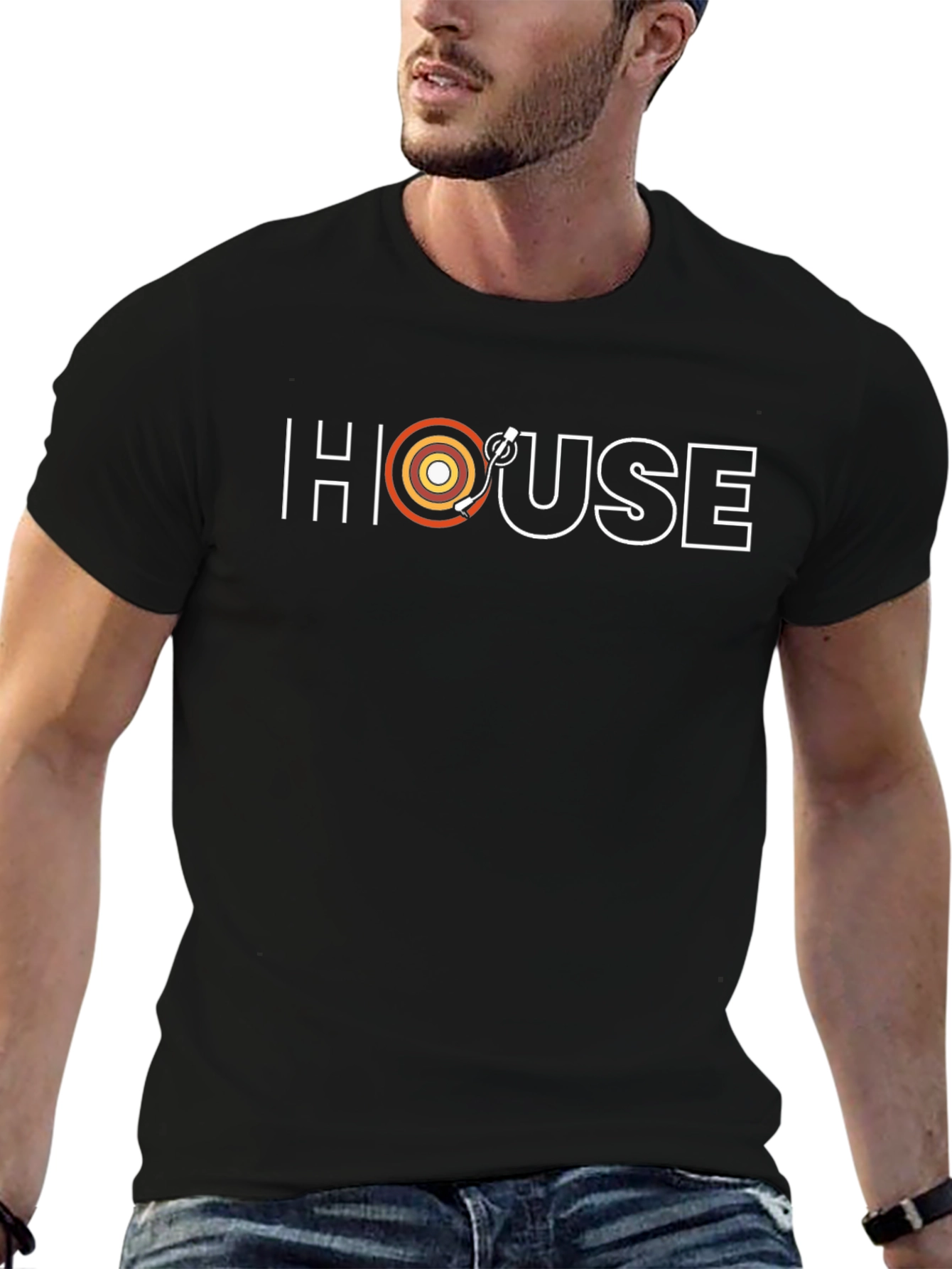 House Music T-Shirt - Retro Vinyl Design