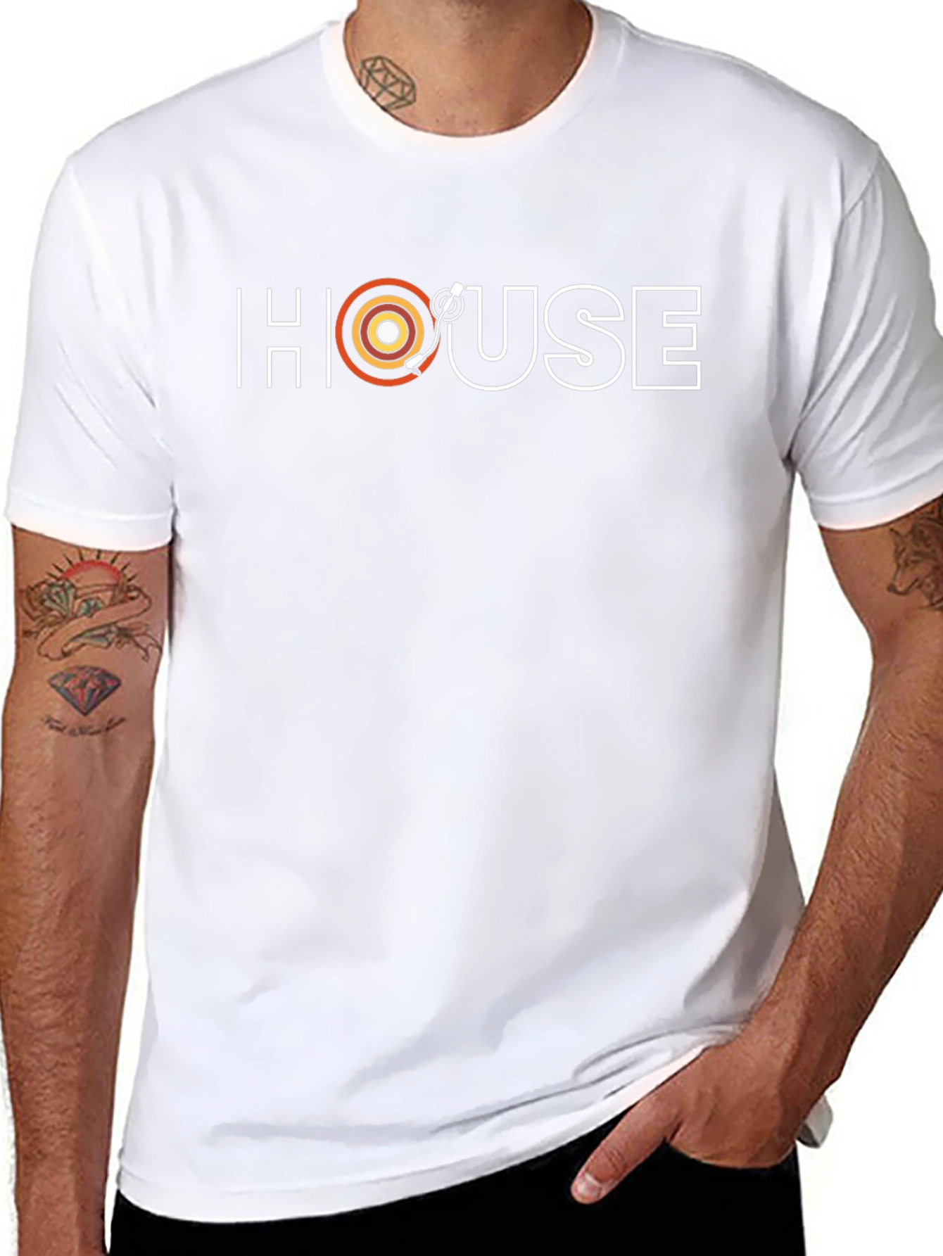 House Music T-Shirt - Retro Vinyl Design