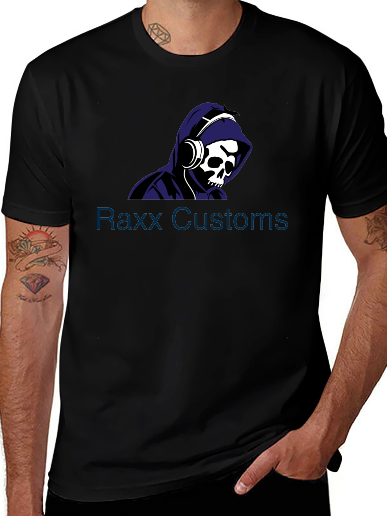 Skull Hoodie Graphic Tee - Raxx Customs