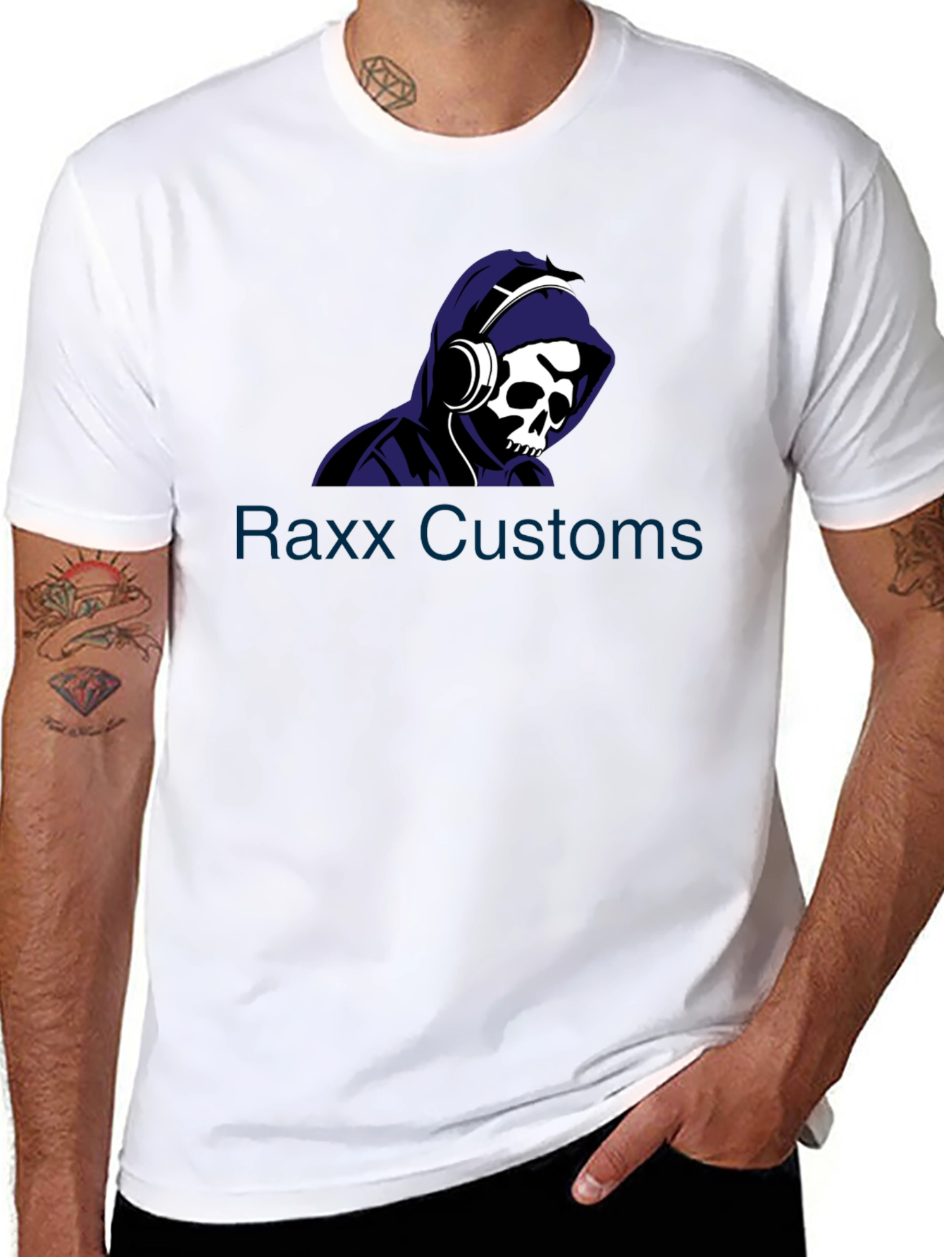 Skull Hoodie Graphic Tee - Raxx Customs